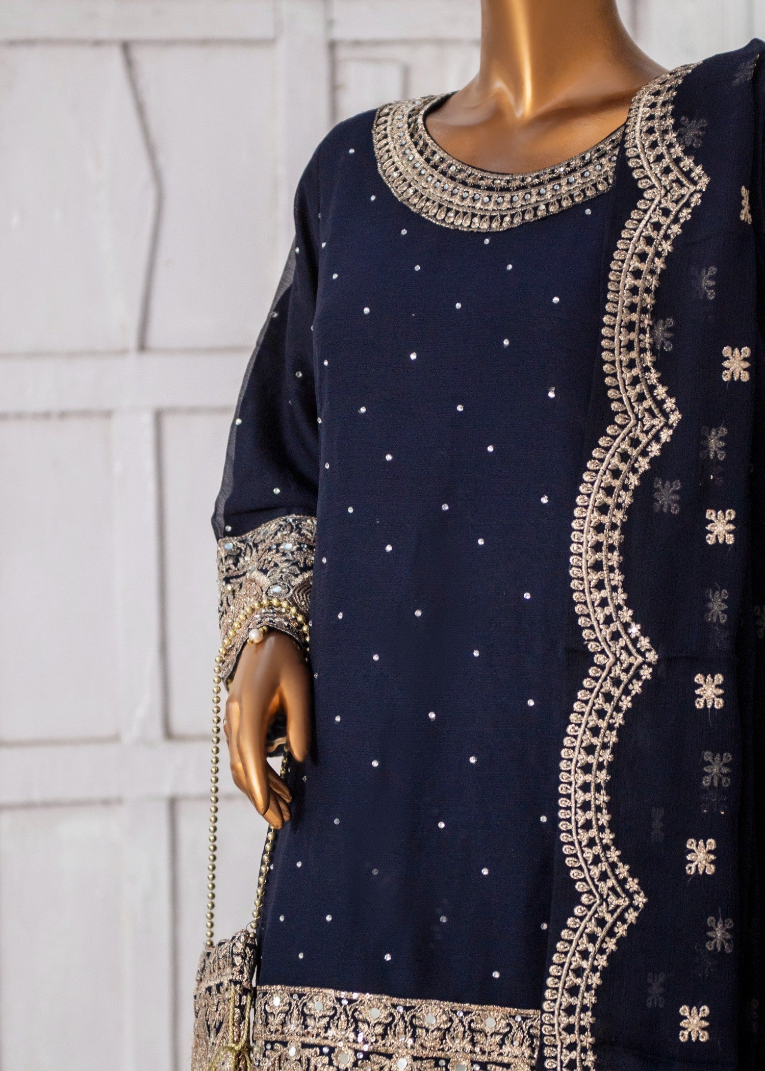 SAIRA SULTANA Haniya Navy Blue Women 3pcs