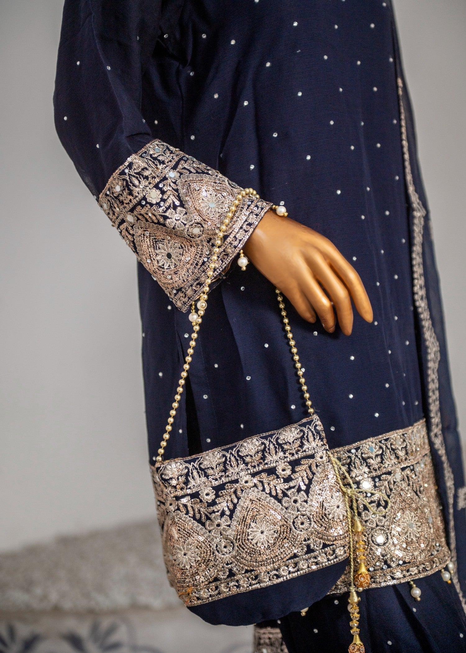 SAIRA SULTANA Haniya Navy Blue Women 3pcs