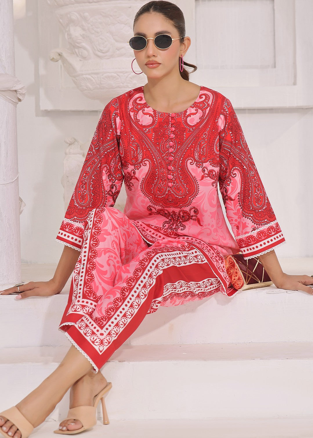Buraq Store Pink Reverie Co ord Set Women 2pcs