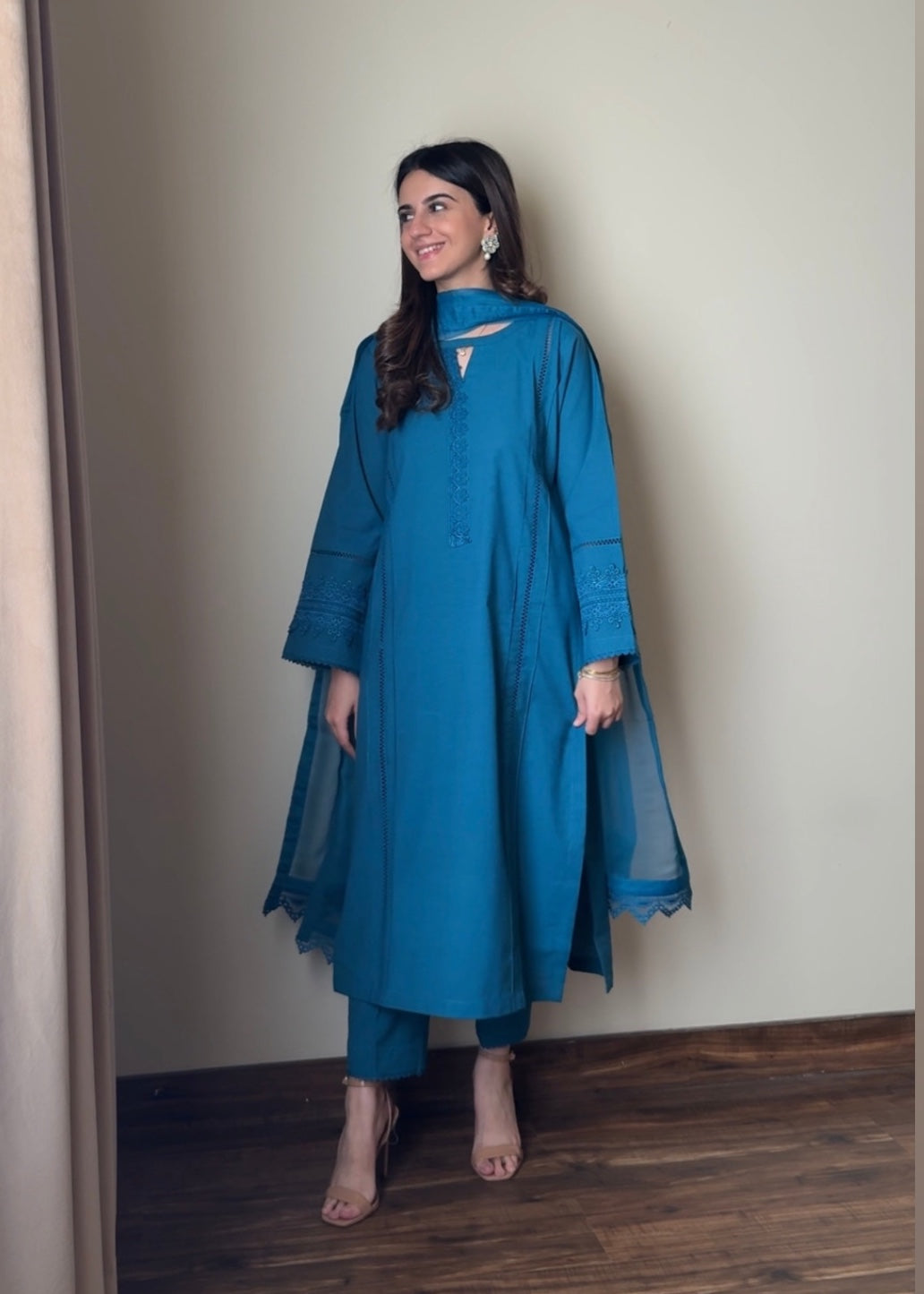 Ayesha B blue lubab Women 3pcs