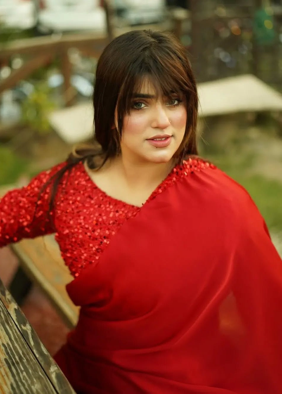 Anabiya Chandani moonlight Red Women 3pcs