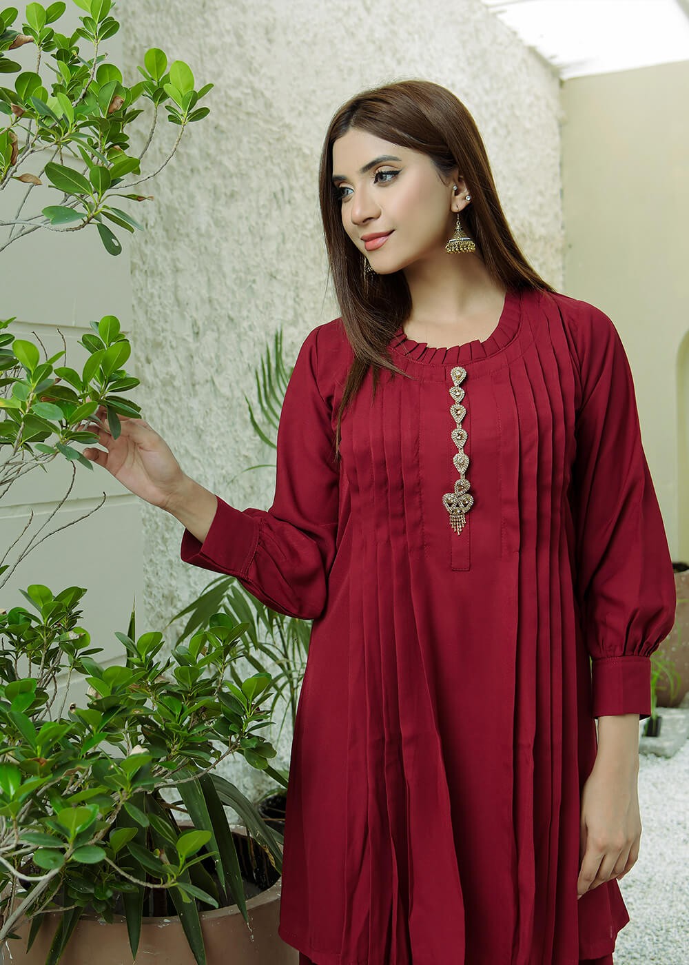 Elara Official Pleated Grace set Women 2pcs