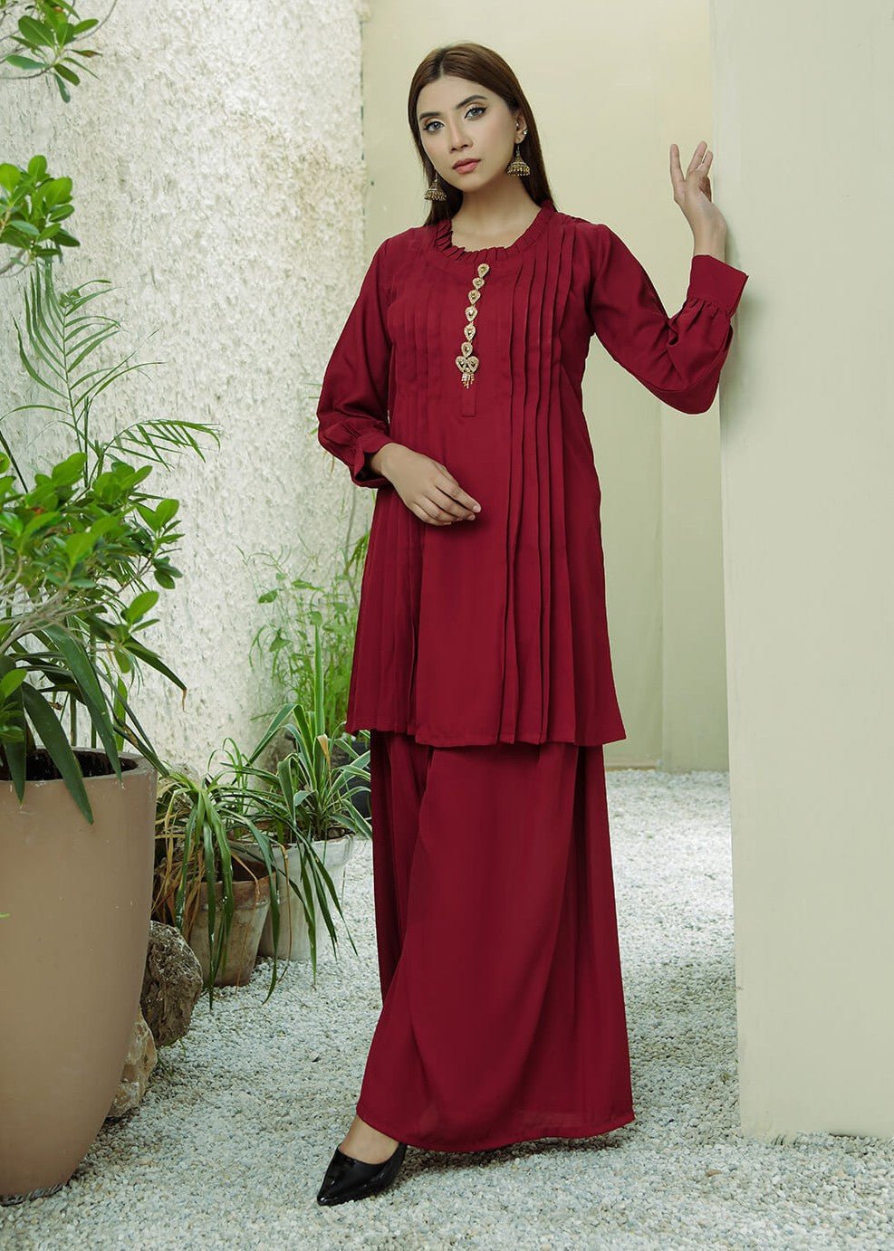 Elara Official Pleated Grace set Women 2pcs