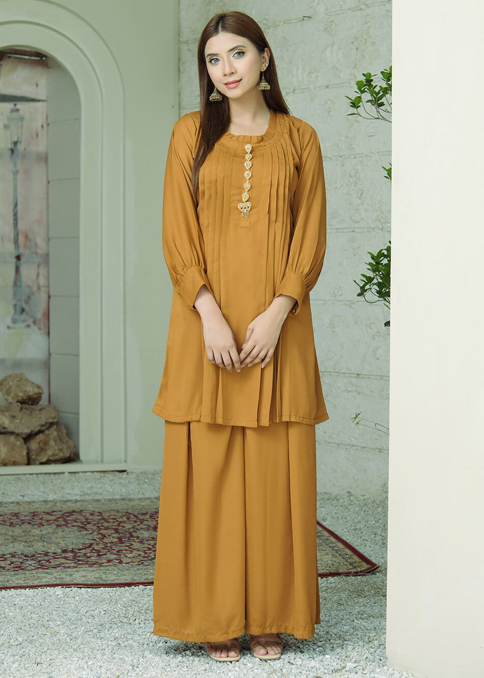 Elara Official Amber Pleated Set Women 2pcs