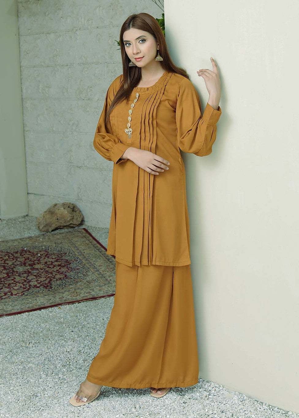 Elara Official Amber Pleated Set Women 2pcs