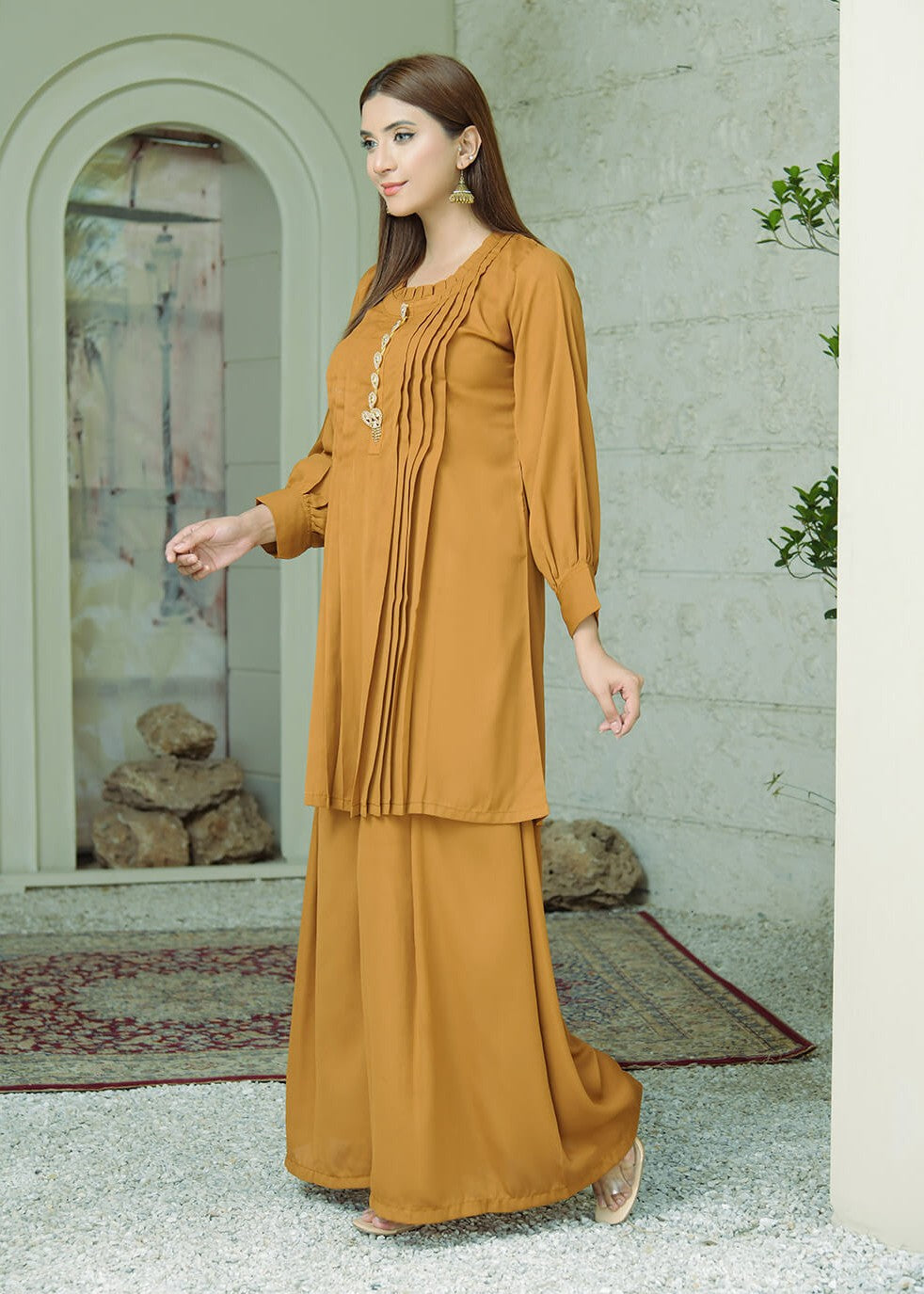 Elara Official Amber Pleated Set Women 2pcs