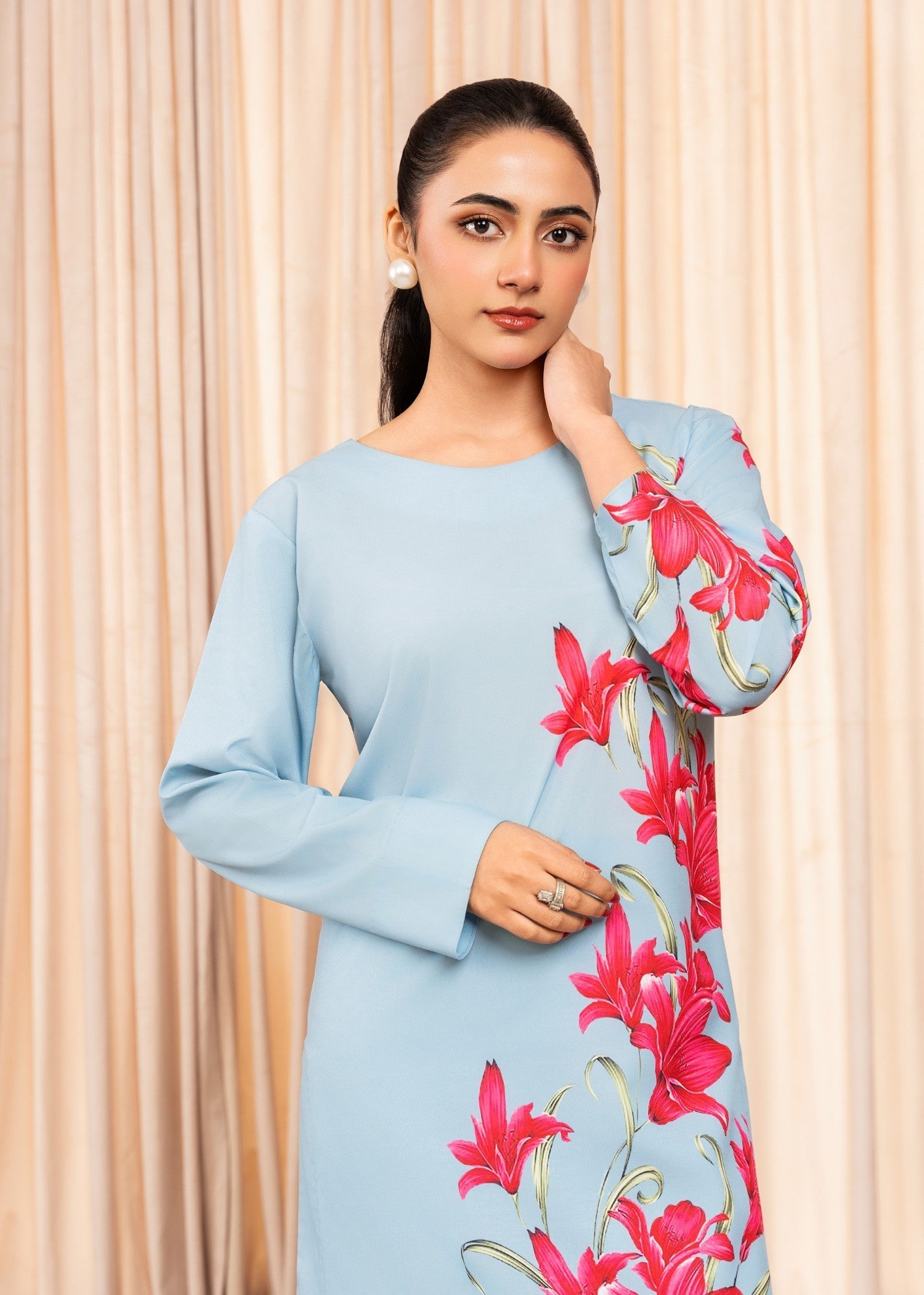 Stitch Vibes Frosted Blue Dress Women 2pcs