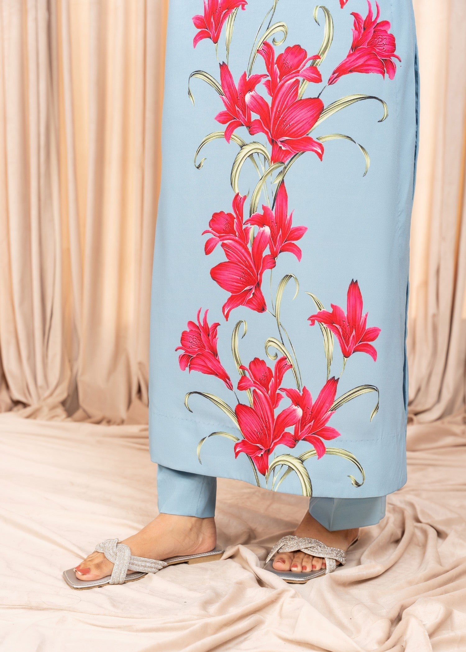 Stitch Vibes Frosted Blue Dress Women 2pcs