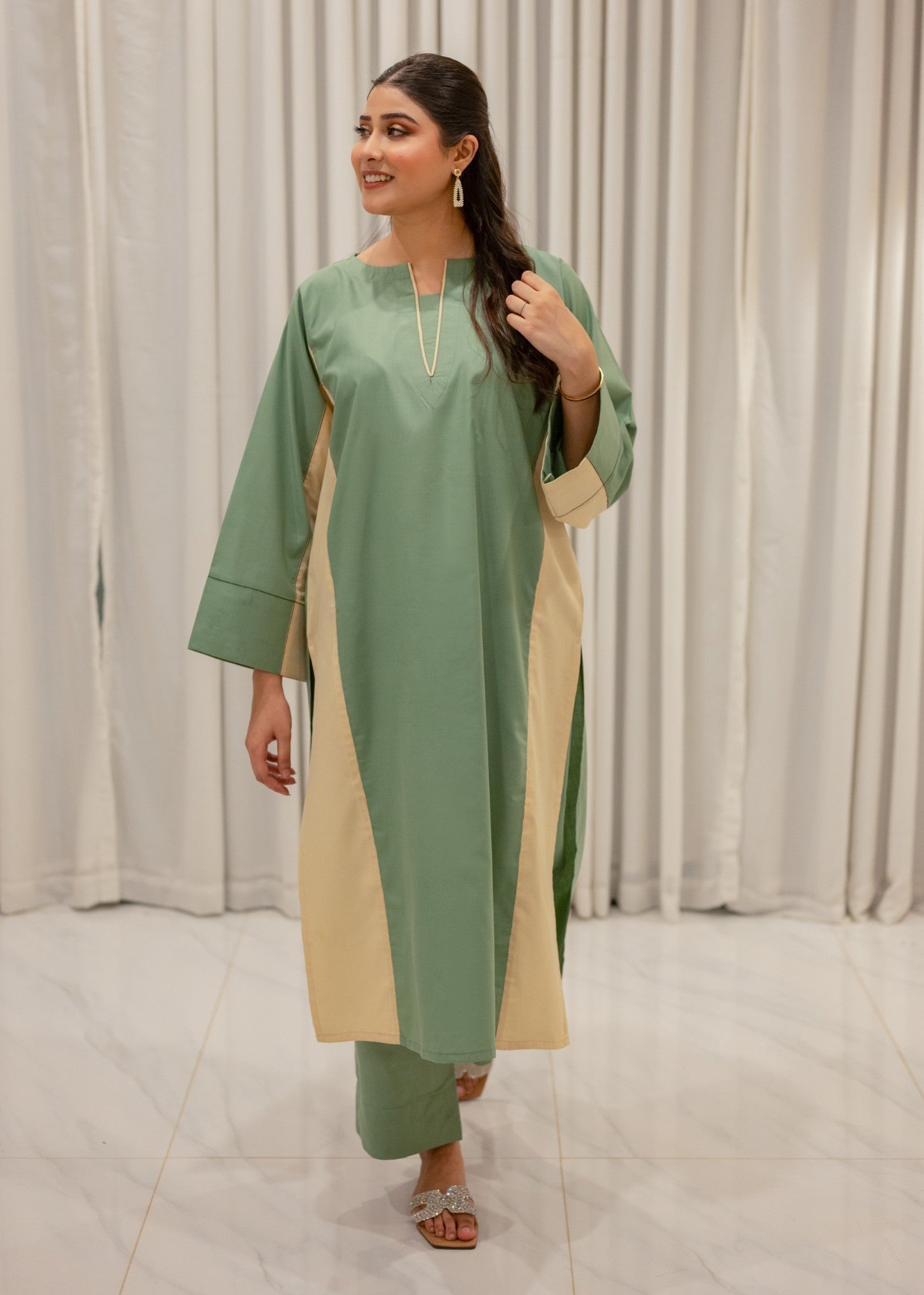 The Affordable Designer Mint Green solid Women 2pcs