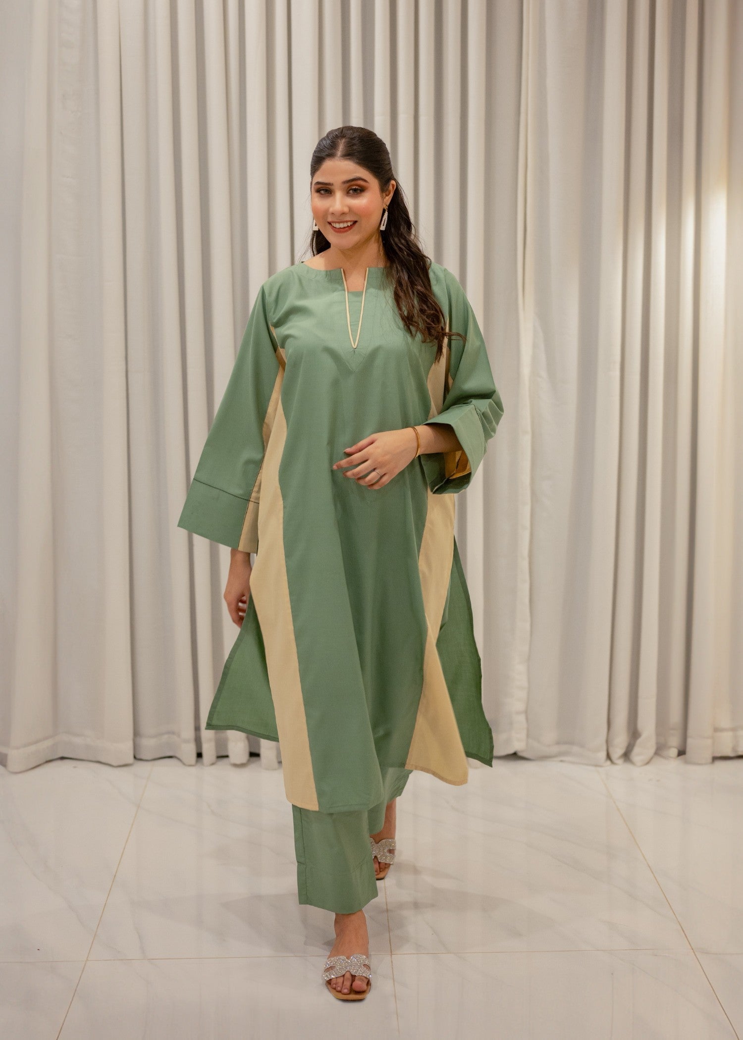 The Affordable Designer Mint Green solid Women 2pcs