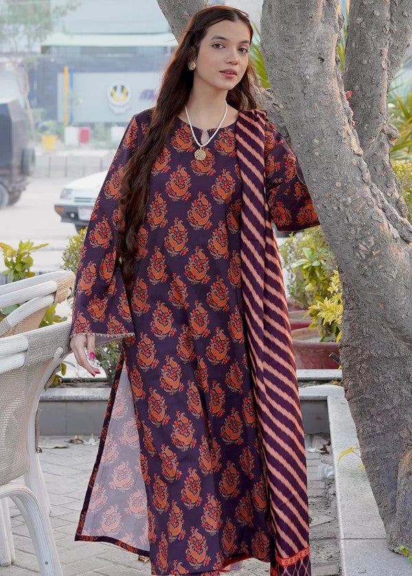 By-East Khaddar Suit Printed Fabric Women 3pcs