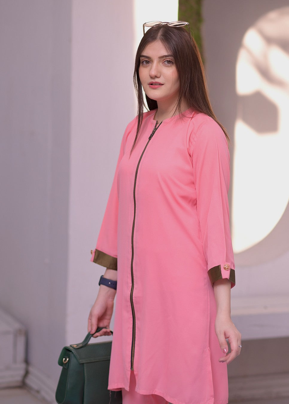 Elara Official ZIPPER COAT SET EL350G Women 2pcs