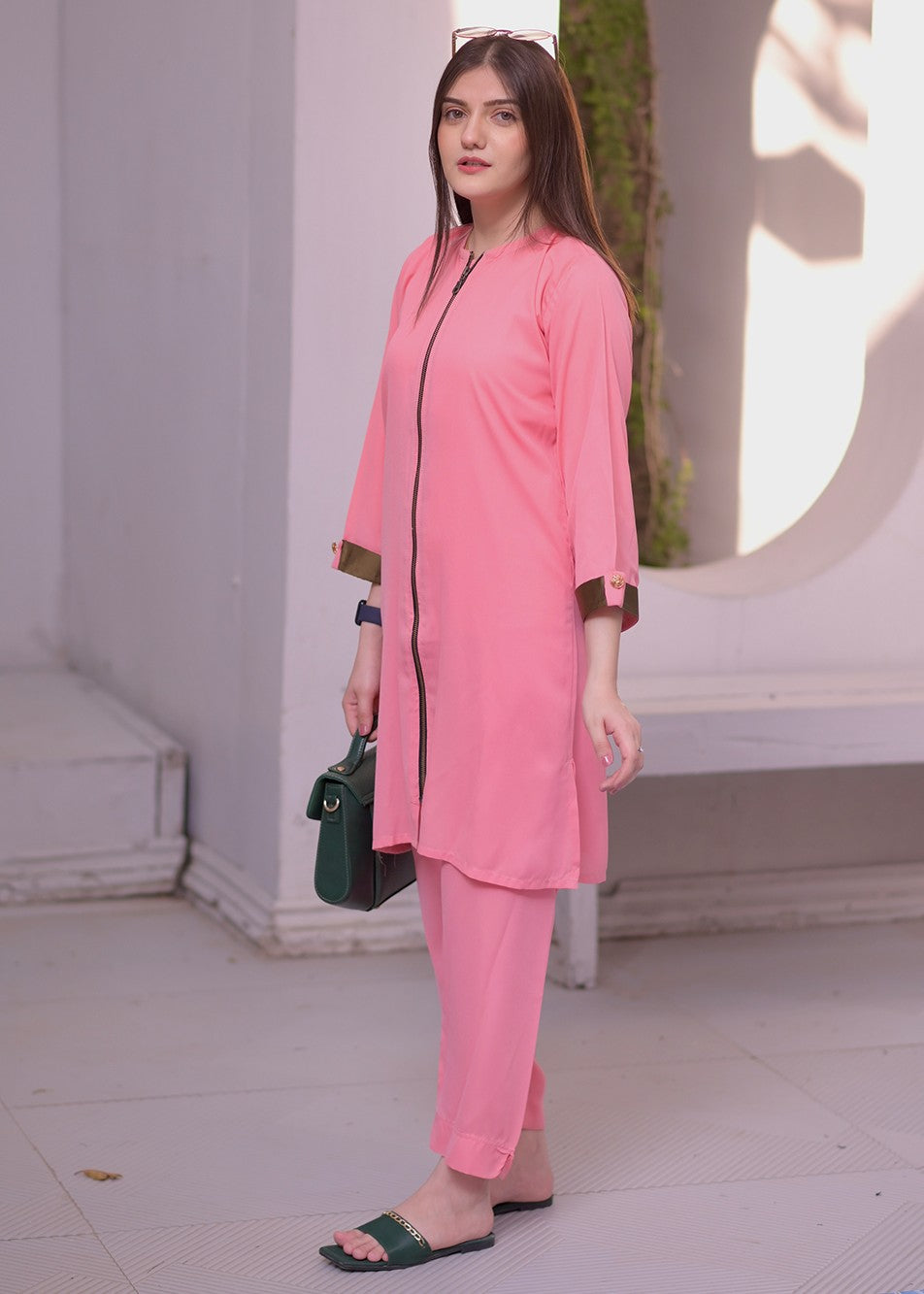 Elara Official ZIPPER COAT SET EL350G Women 2pcs