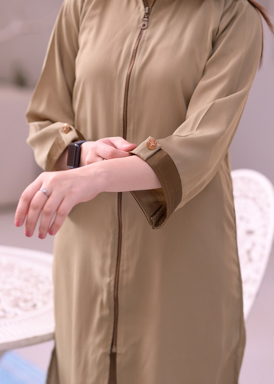 Elara Official ZIPPER COAT SET EL349G Women 2pcs