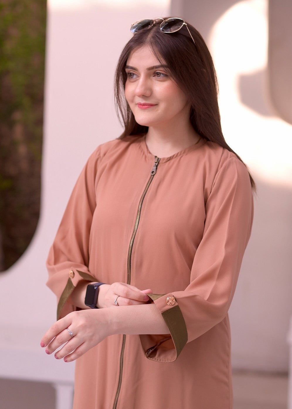 Elara Official ZIPPER COAT SET EL348G Women 2pcs