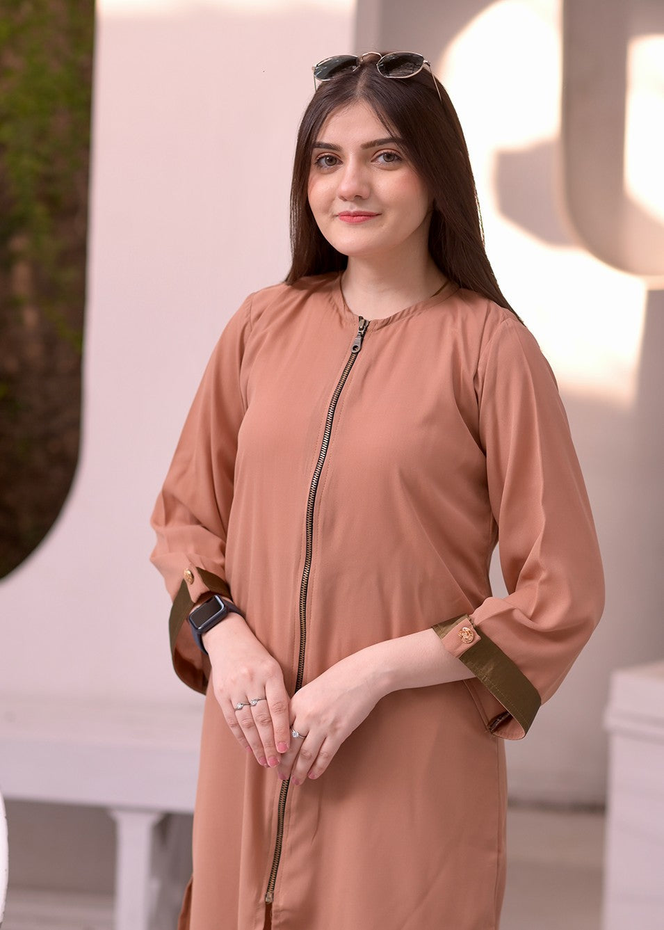 Elara Official ZIPPER COAT SET EL348G Women 2pcs