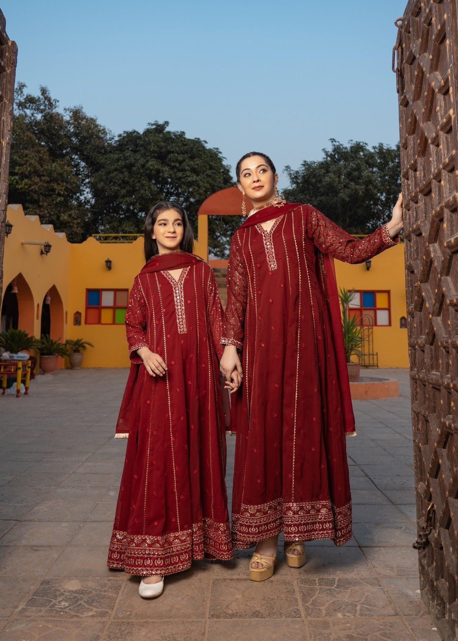 Abaan Zohan Kashish Maroon Women 3pcs
