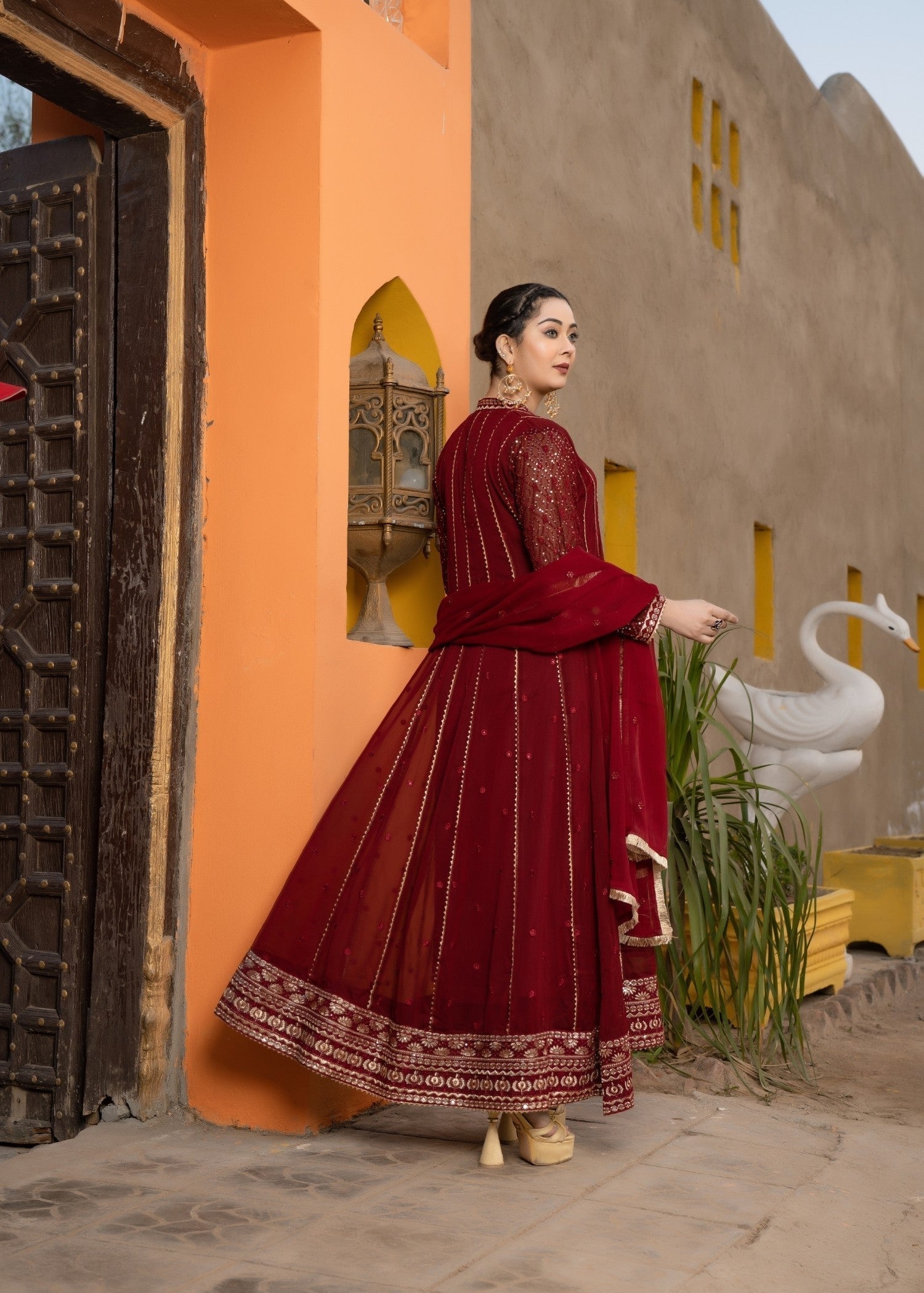 Abaan Zohan Kashish Maroon Women 3pcs