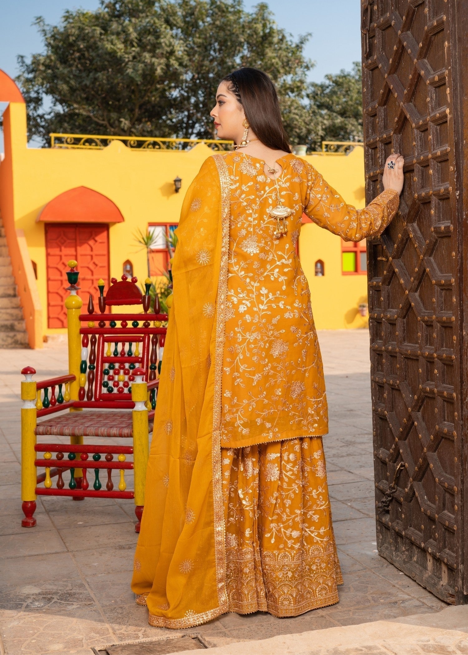 Abaan Zohan Riwaj Mustard Women 3pcs