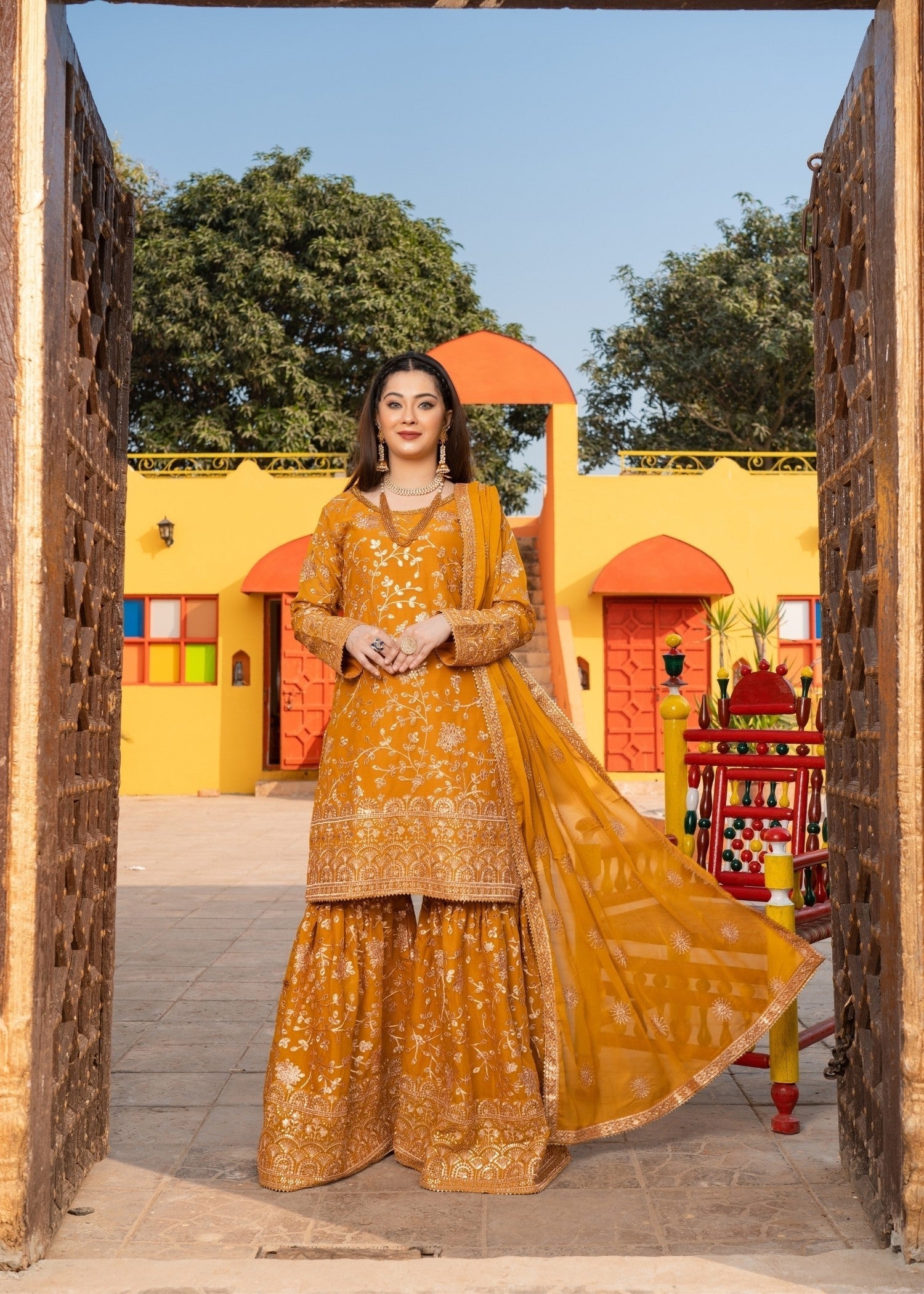 Abaan Zohan Riwaj Mustard Women 3pcs