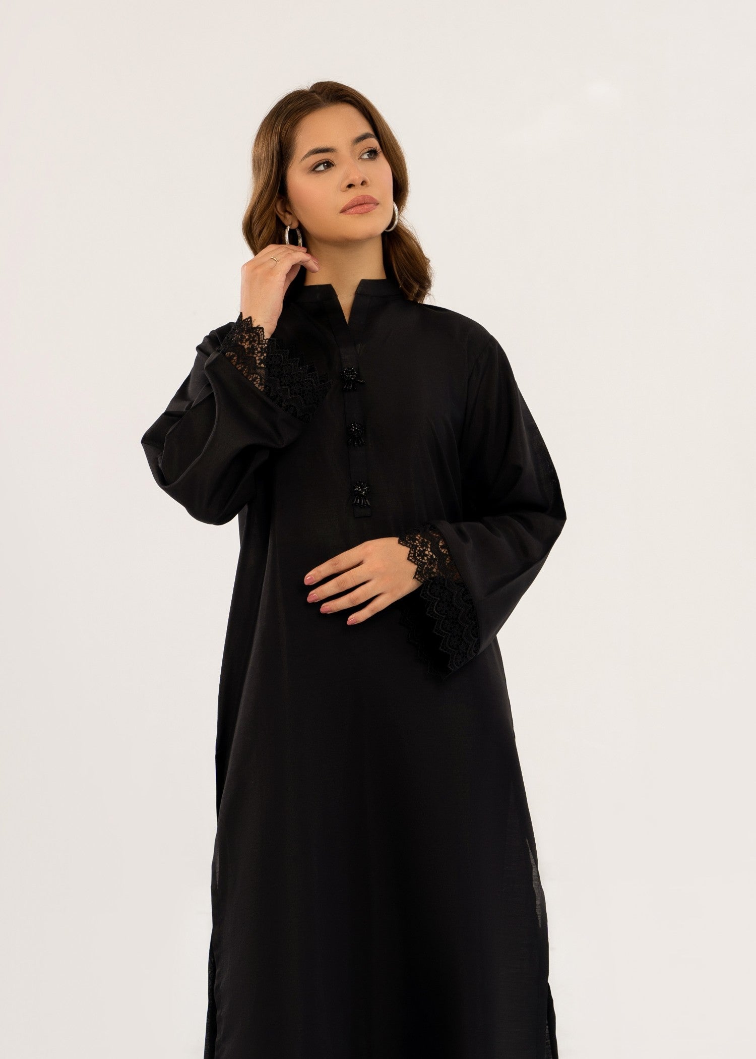 By-East Dyed Blended Raw Silk Dress (Pret) Women 2pcs