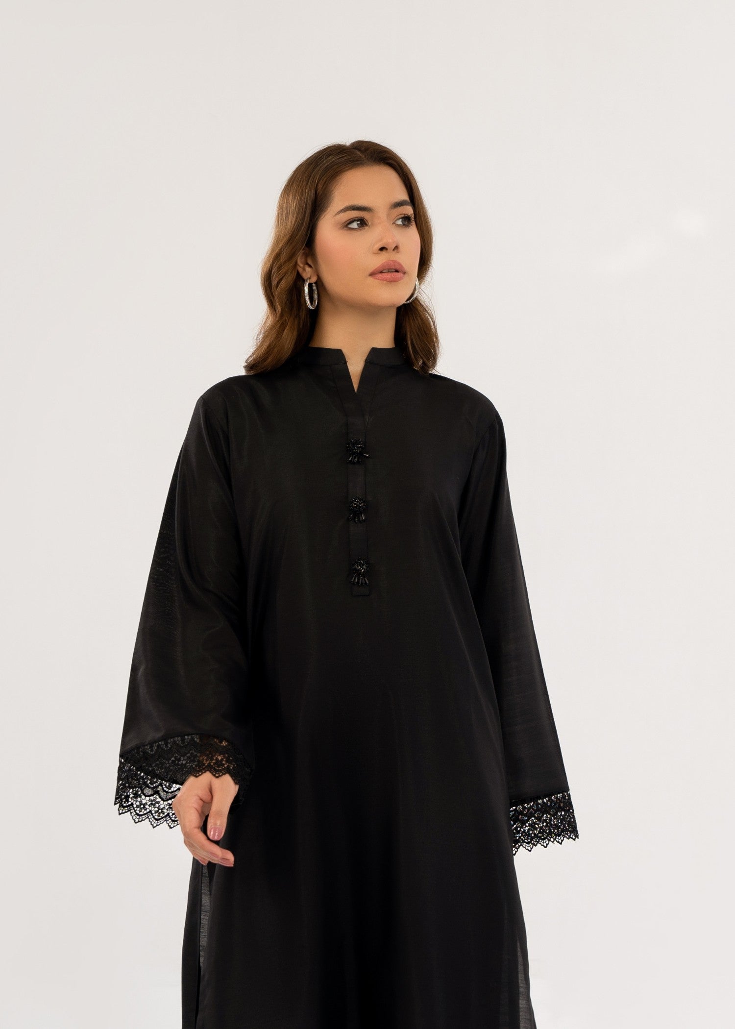 By-East Dyed Blended Raw Silk Dress (Pret) Women 2pcs