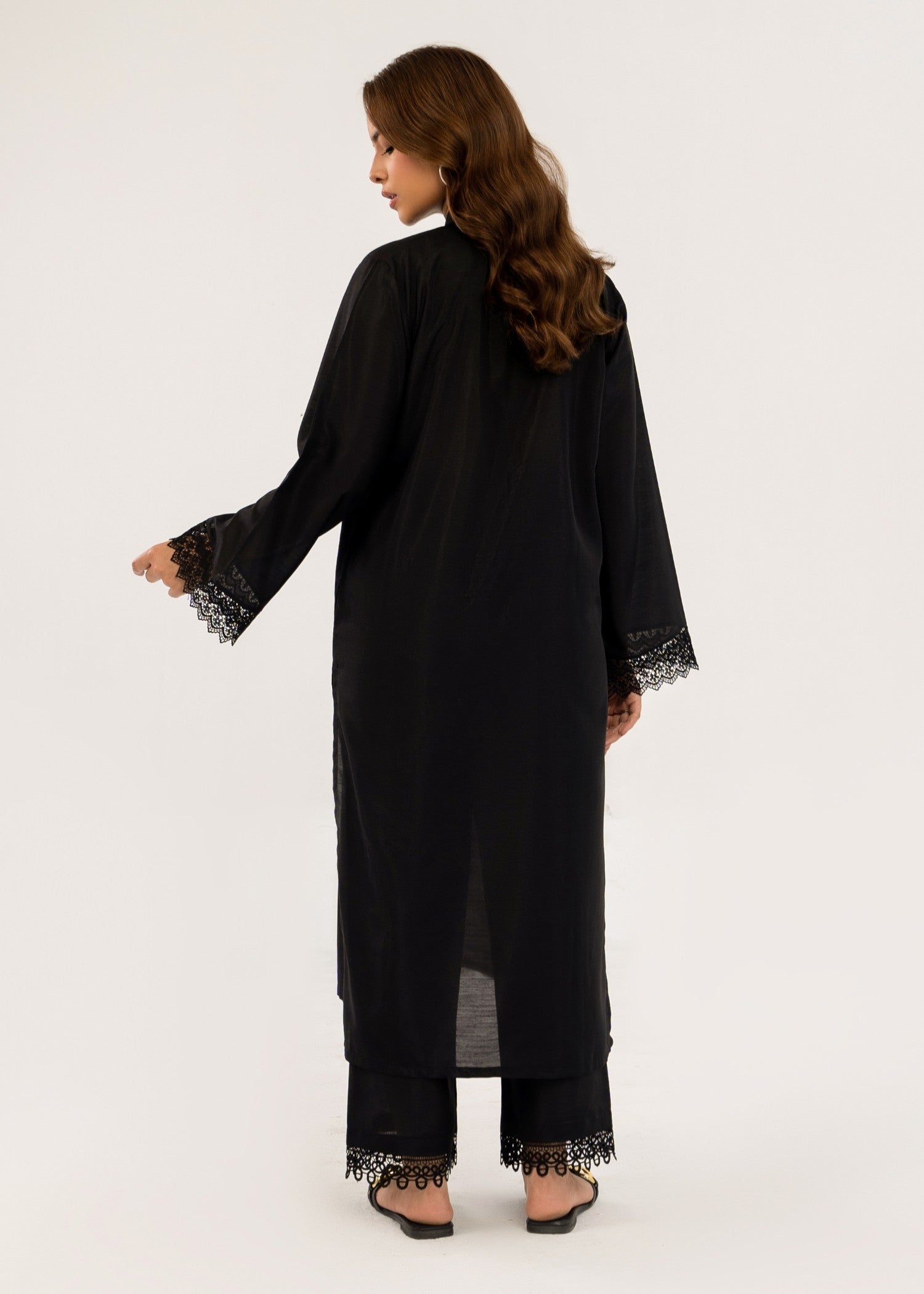 By-East Dyed Blended Raw Silk Dress (Pret) Women 2pcs