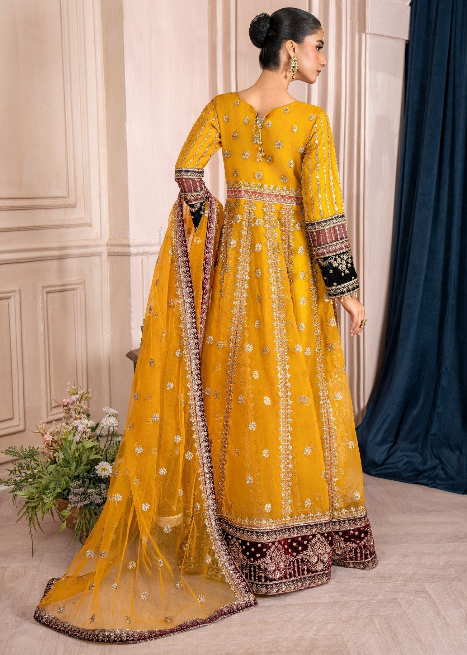 Diara Couture AMBER GLEAM DF 01 MUSTARD Women 3pcs