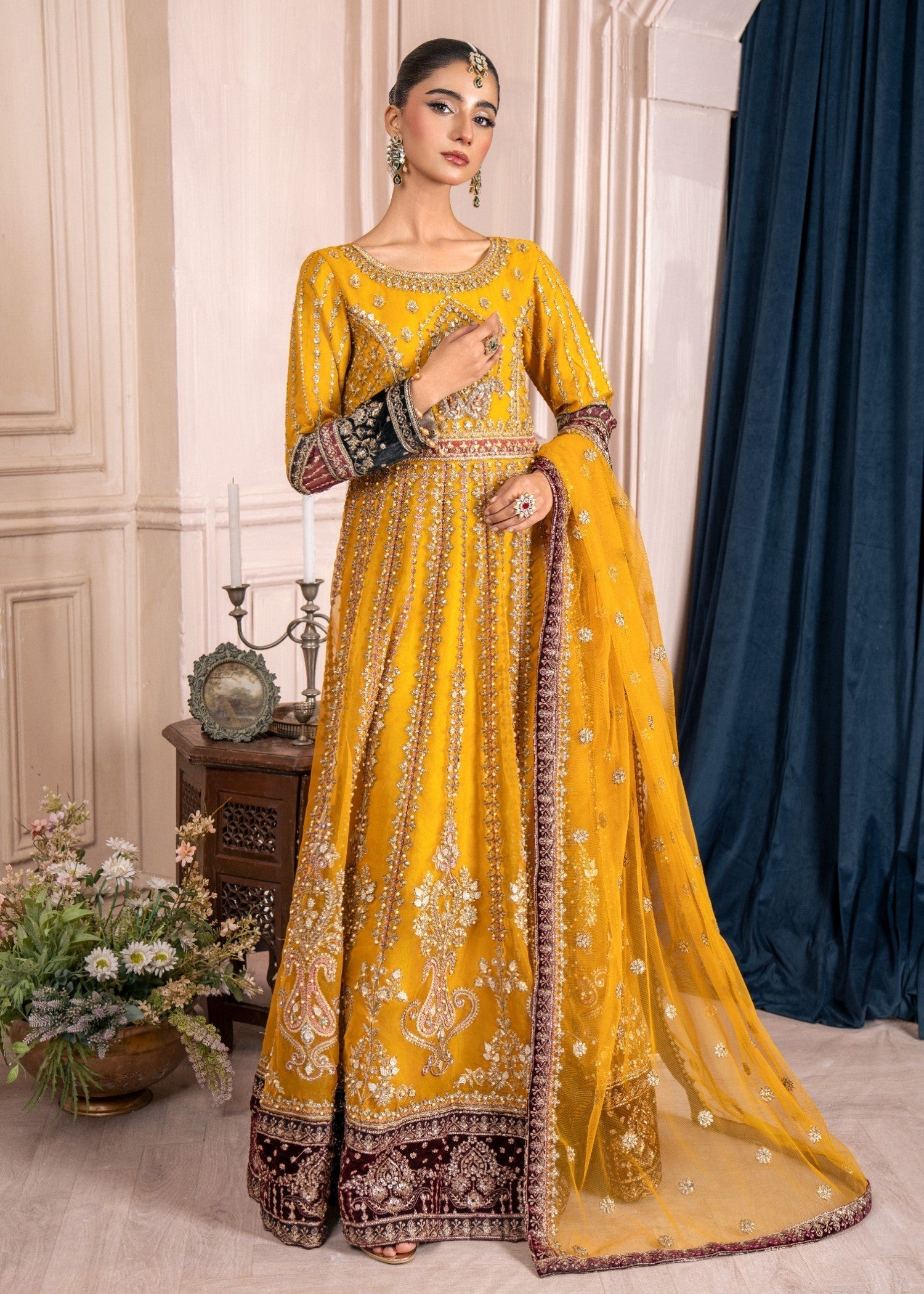 Diara Couture AMBER GLEAM DF 01 MUSTARD Women 3pcs