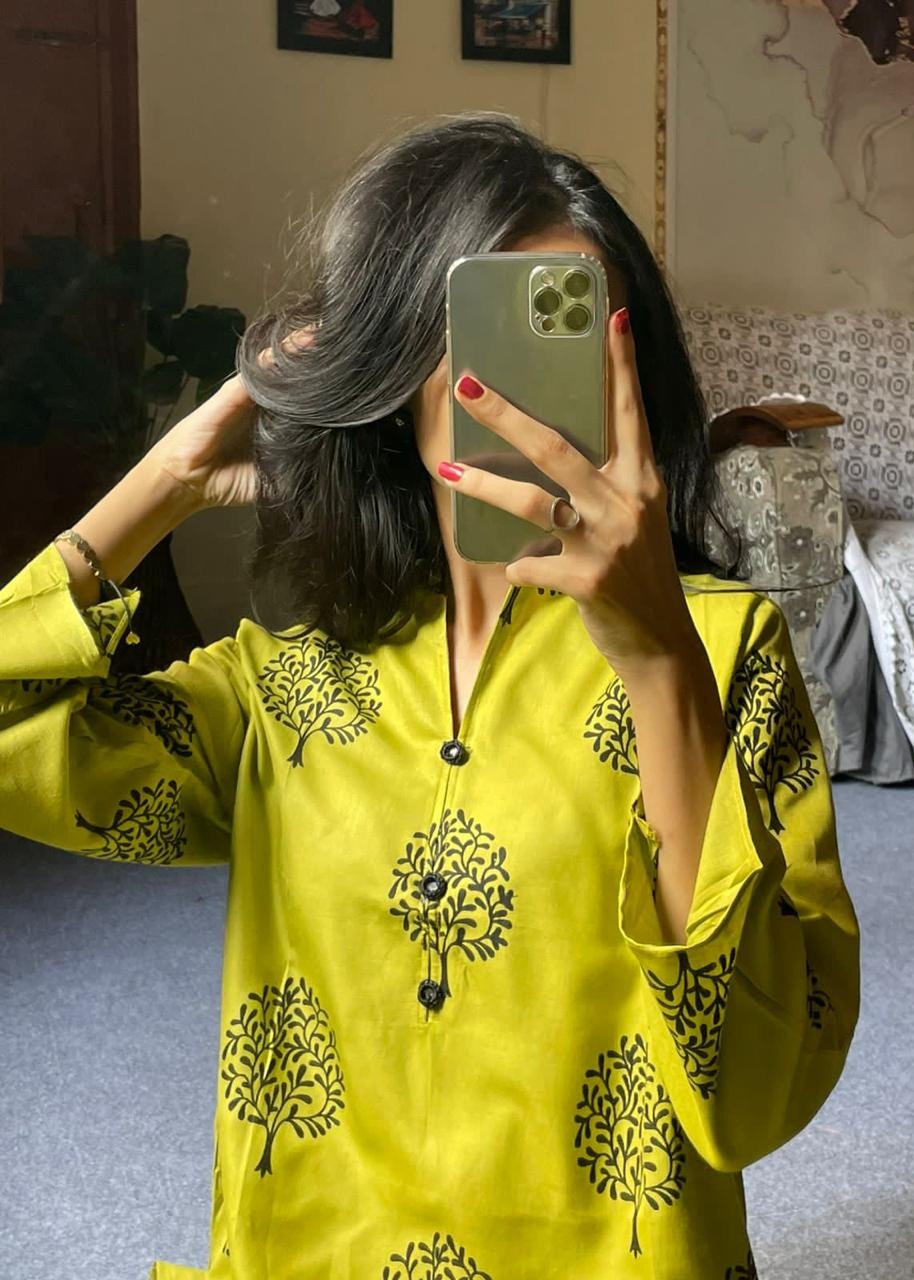 Anabya Garments Tree Olive Women 2pcs