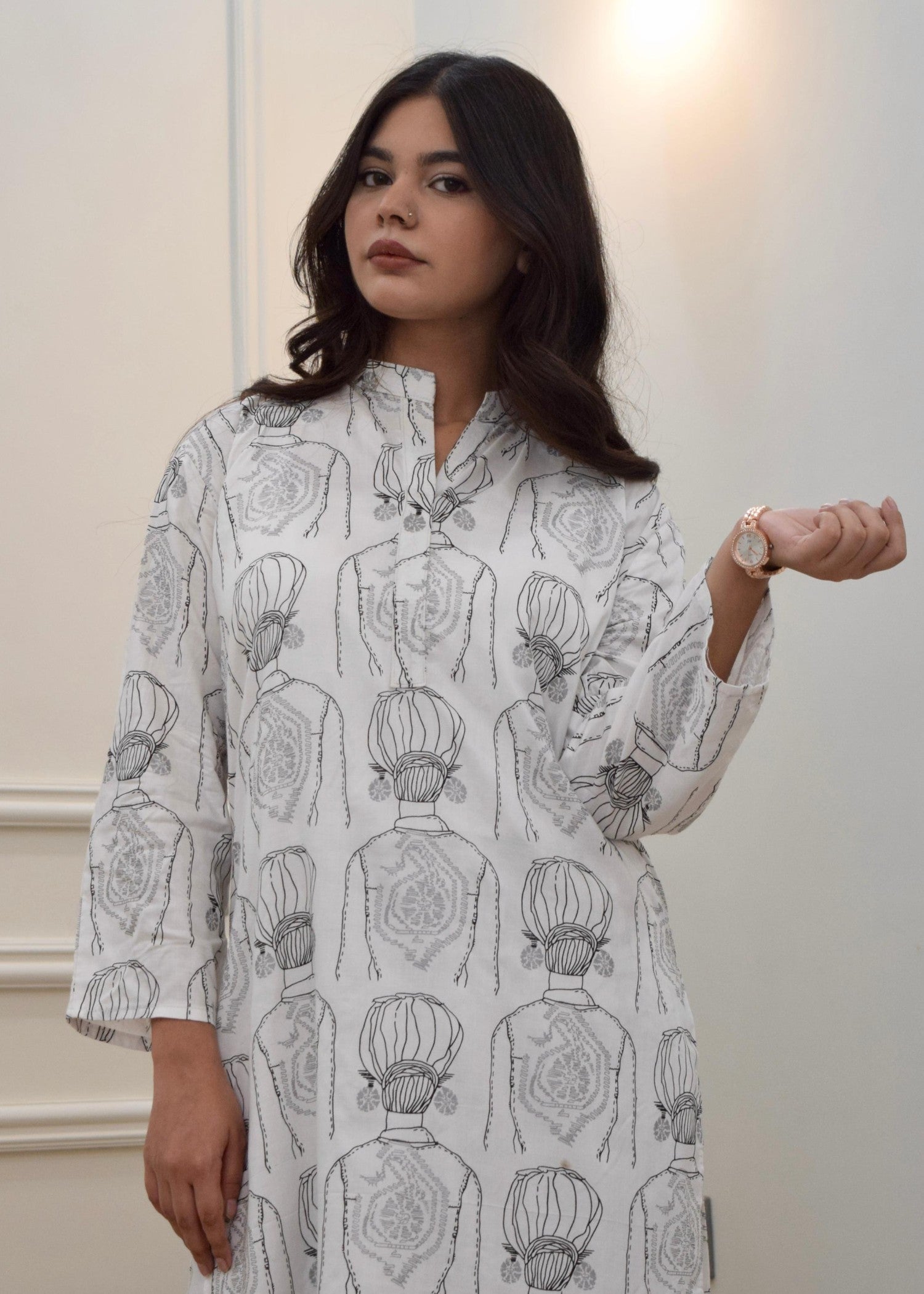 Anabya Garments White ilma Women 2pcs