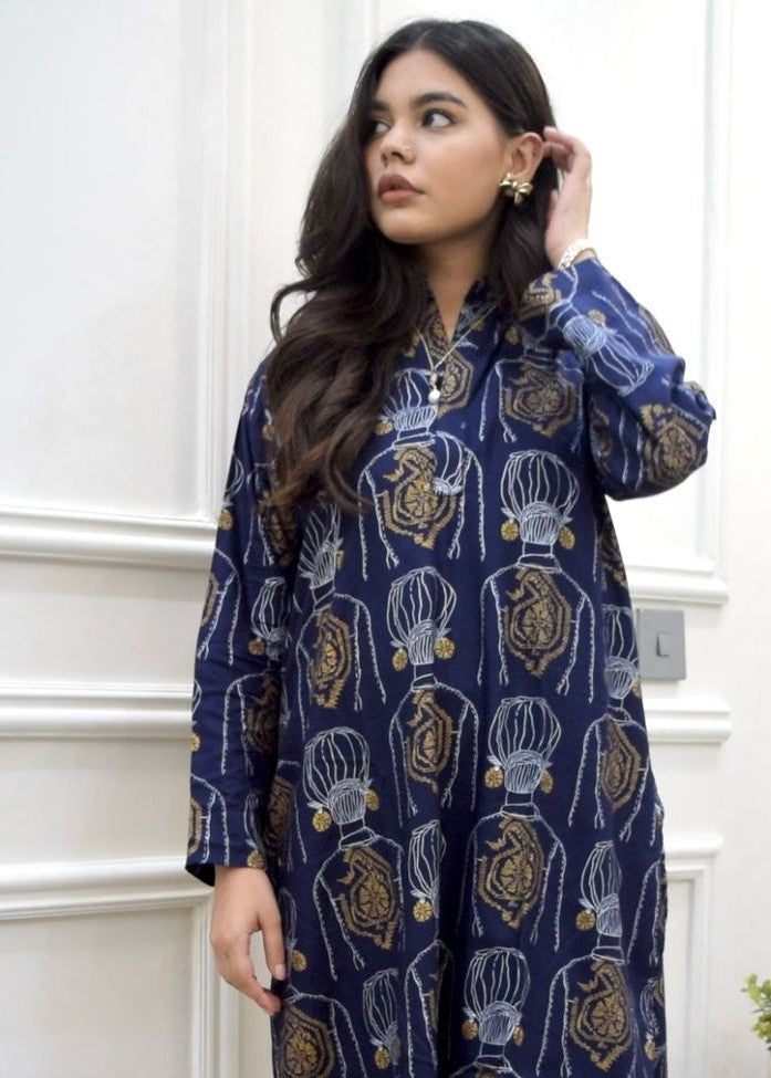 Anabya Garments Navy ilma Women 2pcs