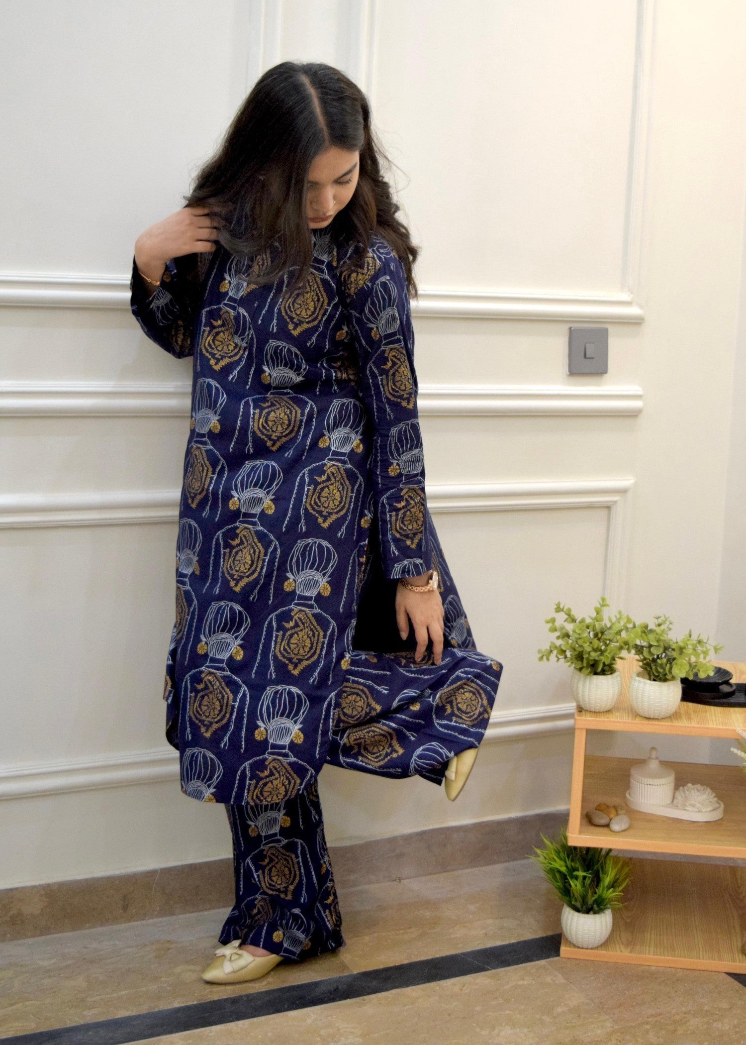 Anabya Garments Navy ilma Women 2pcs