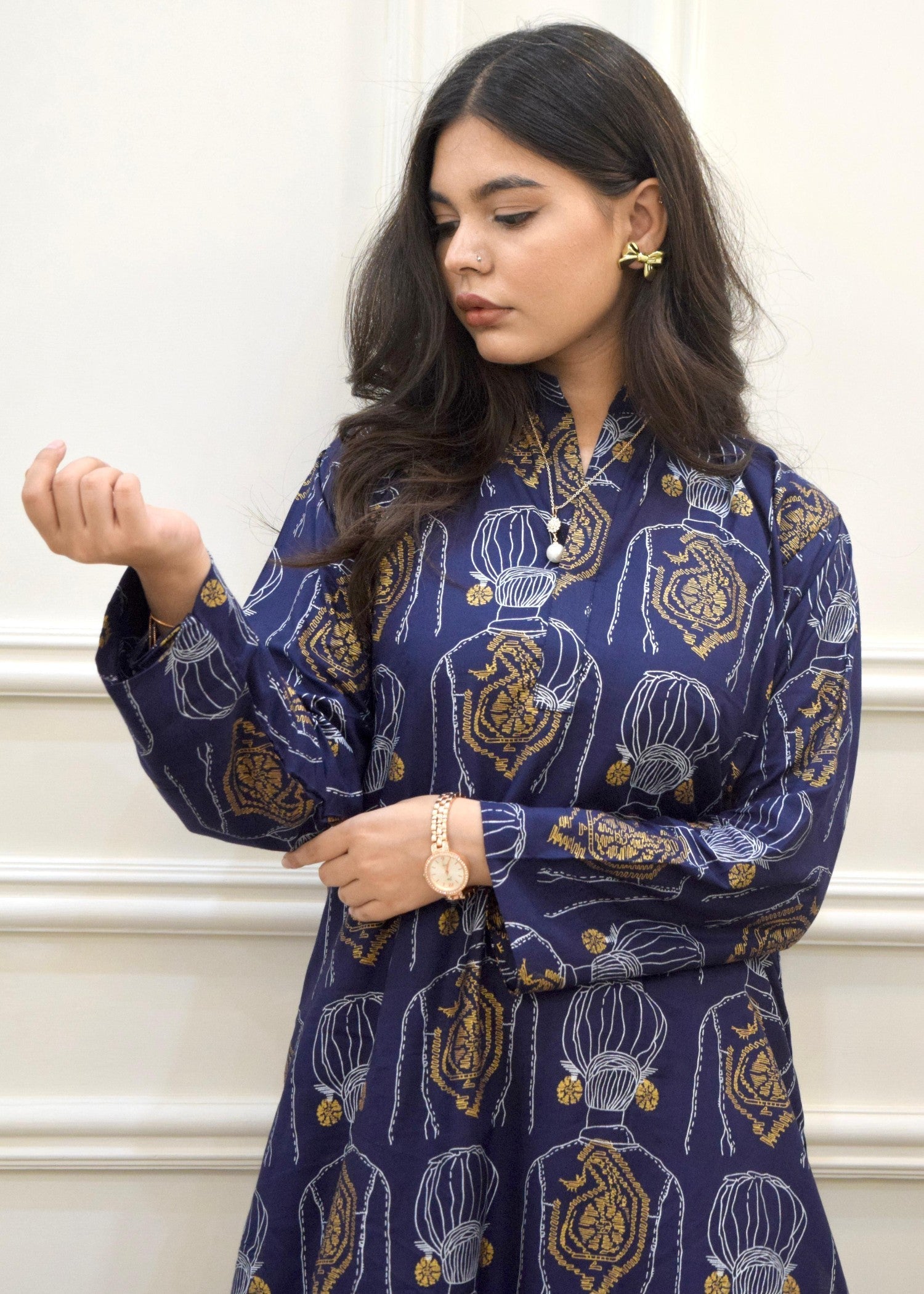 Anabya Garments Navy ilma Women 2pcs