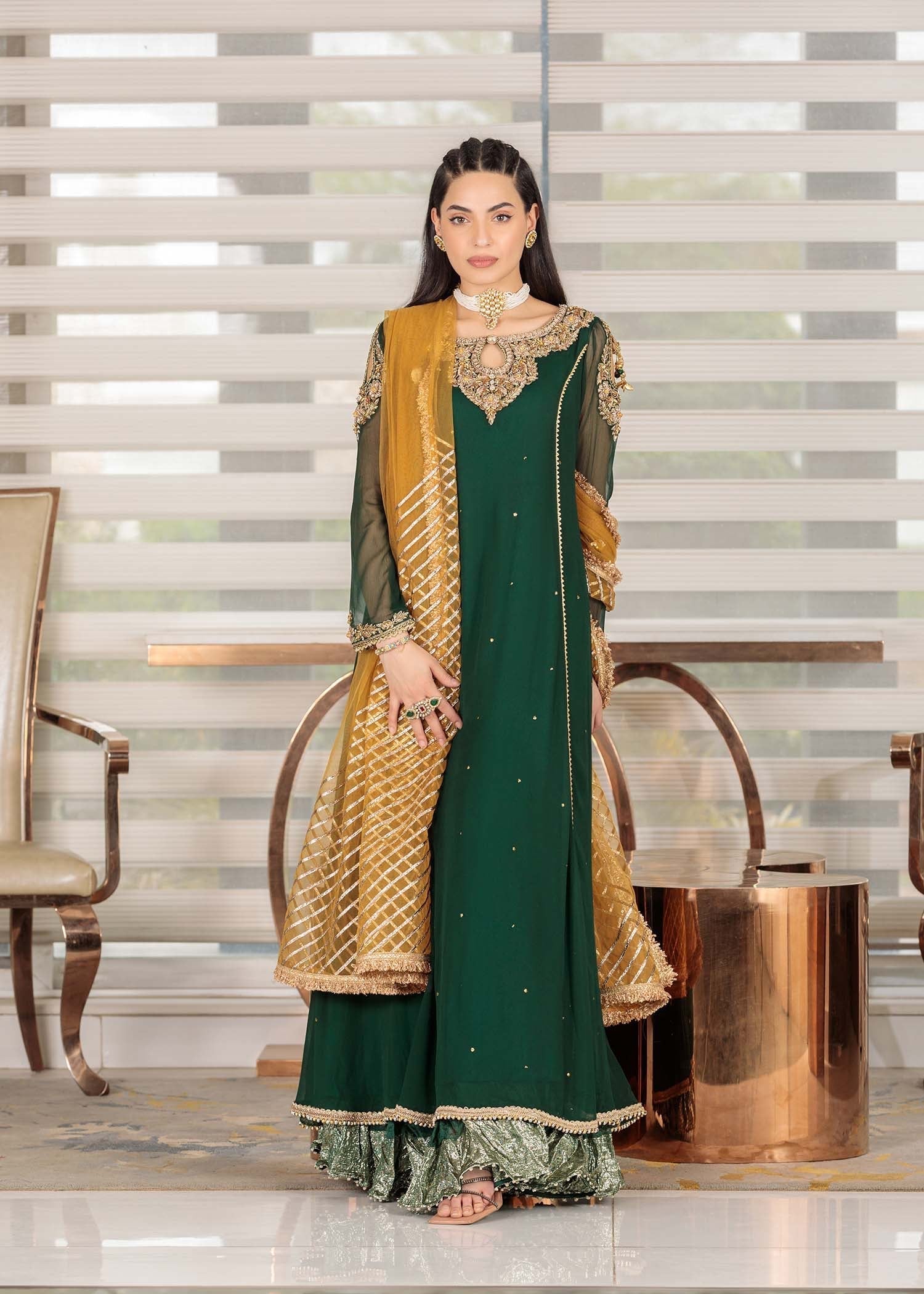 Khuda Baksh Creations Z 303 Green Women 4pcs