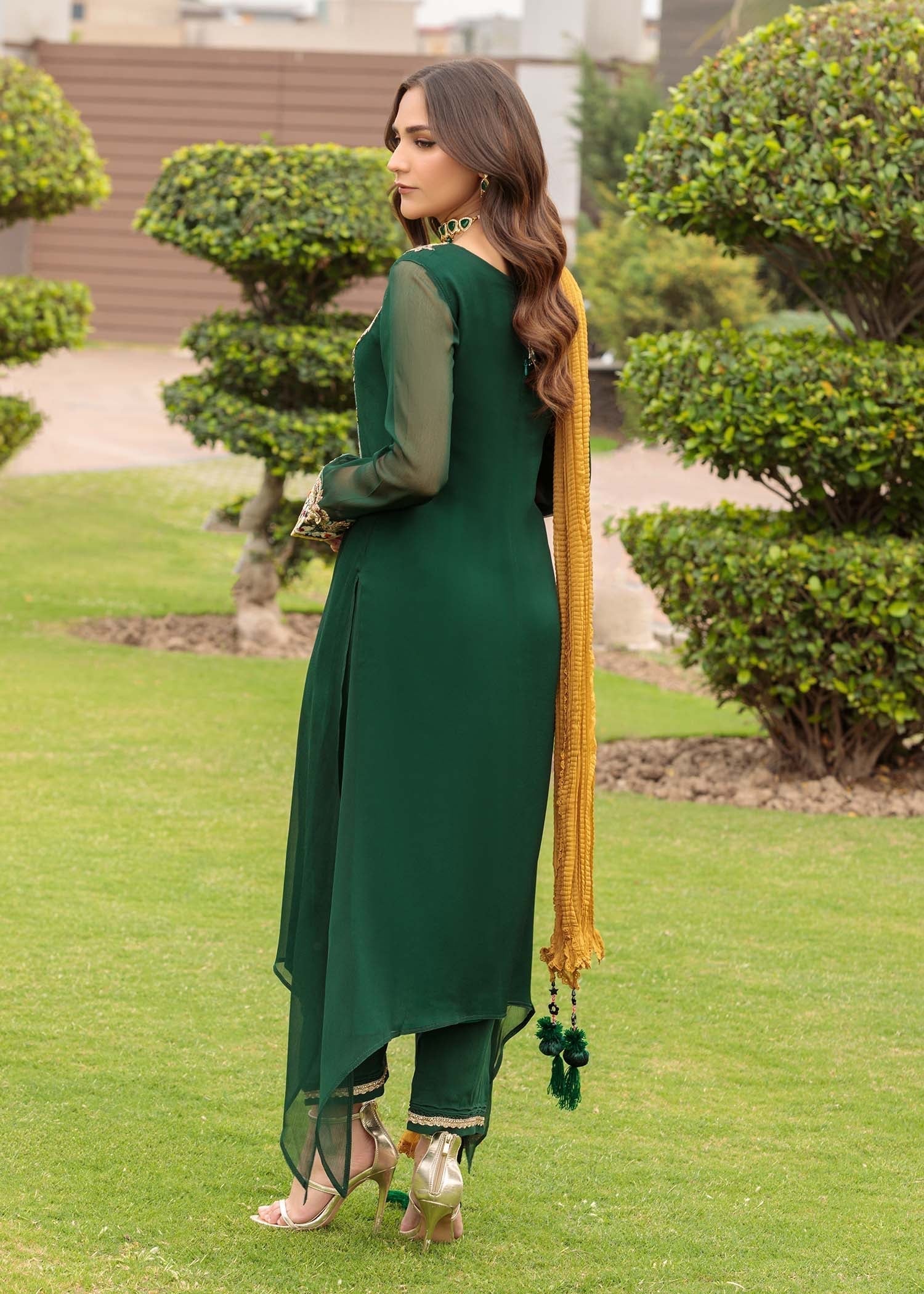 Khuda Baksh Creations M 107 Green Women 4pcs