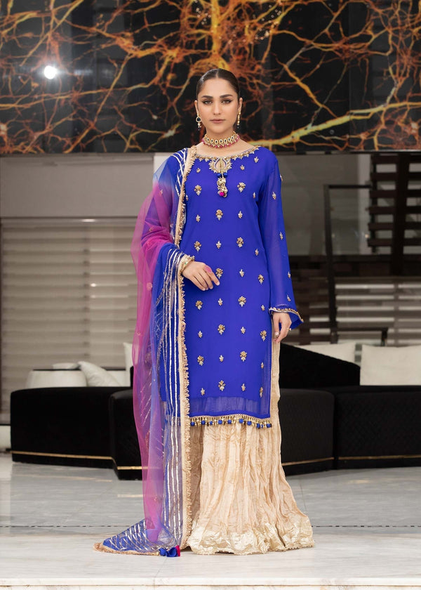 Khuda Baksh Creations Z 295 Blue Women 4pcs