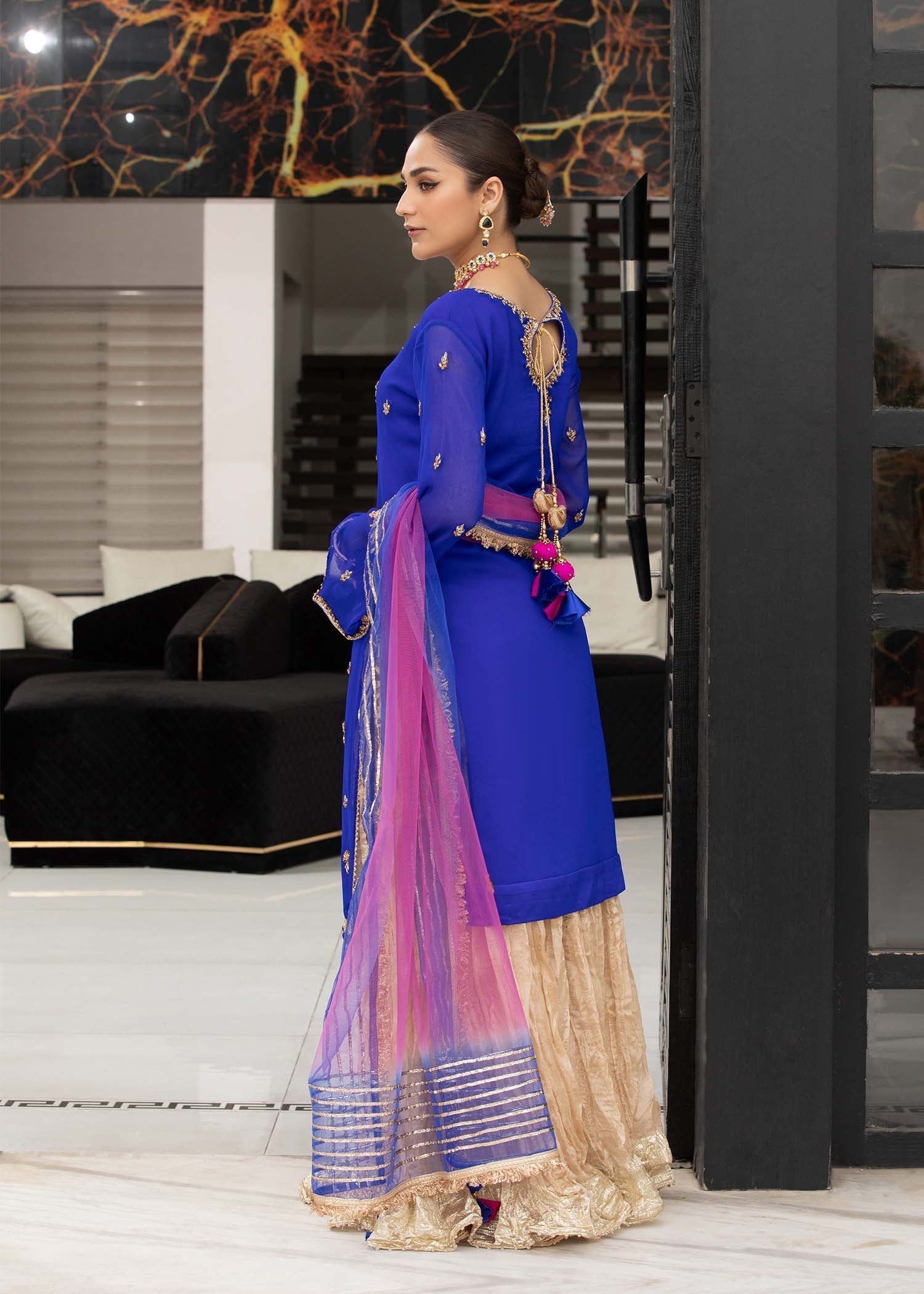 Khuda Baksh Creations Z 295 Blue Women 4pcs