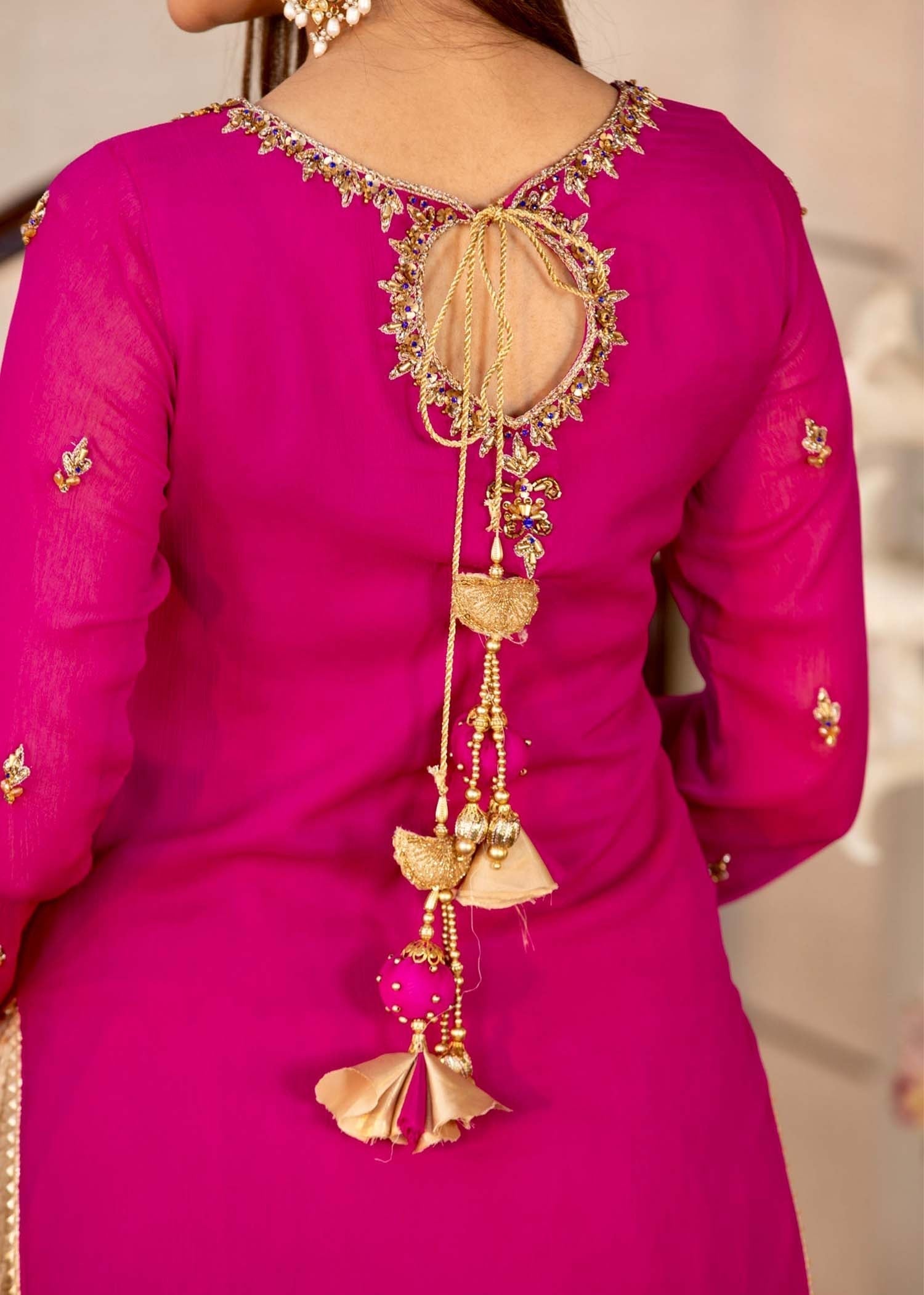 Khuda Baksh Creations Z 295 Magenta Women 4pcs