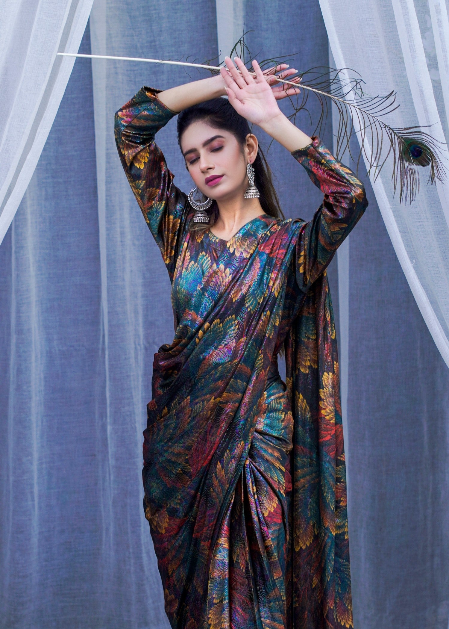 Miss & Mrs Saree Women 2pcs