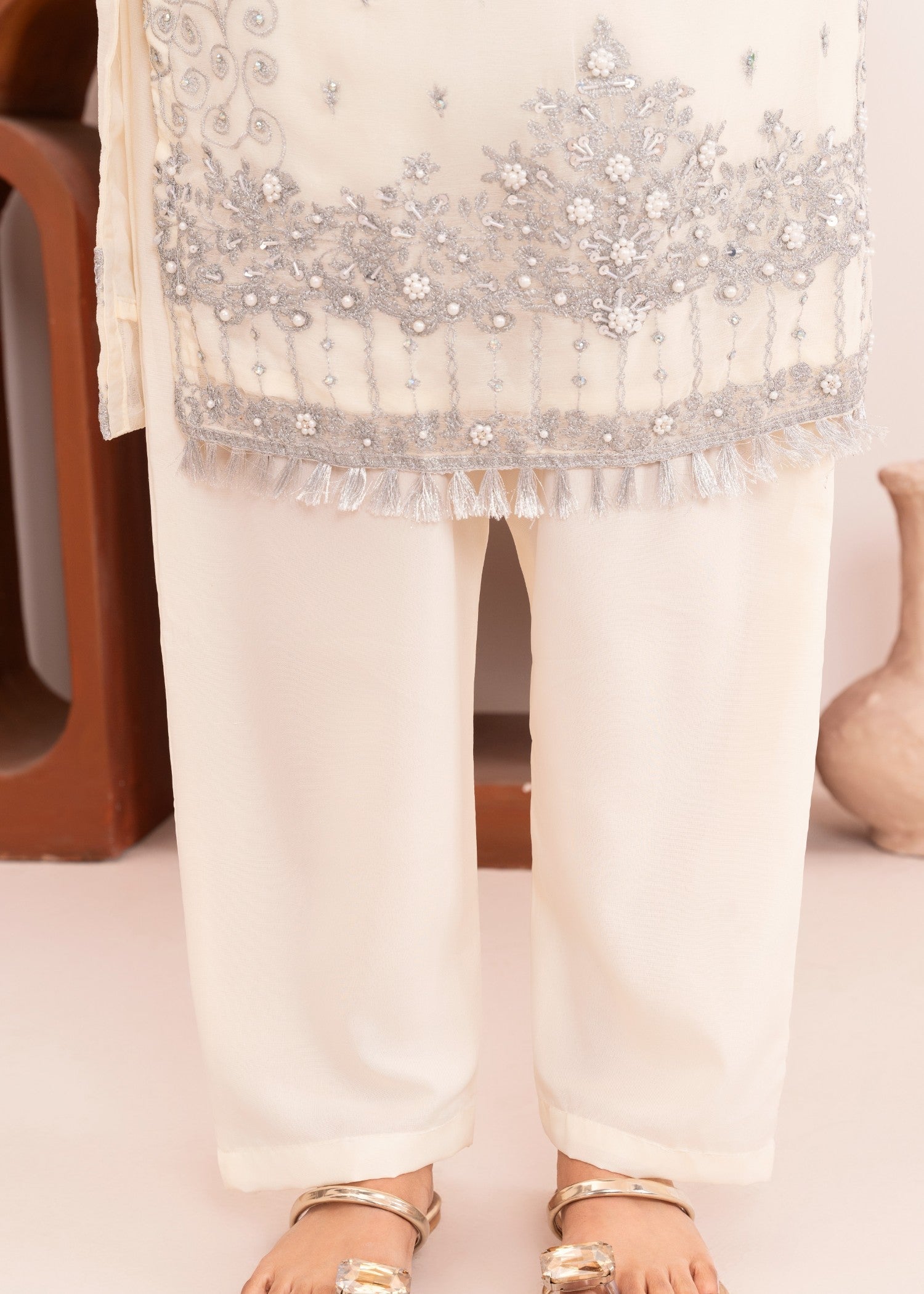 RUBBY FERRY CLOTHING JUMMA CHIFFON CREAM Women 3pcs