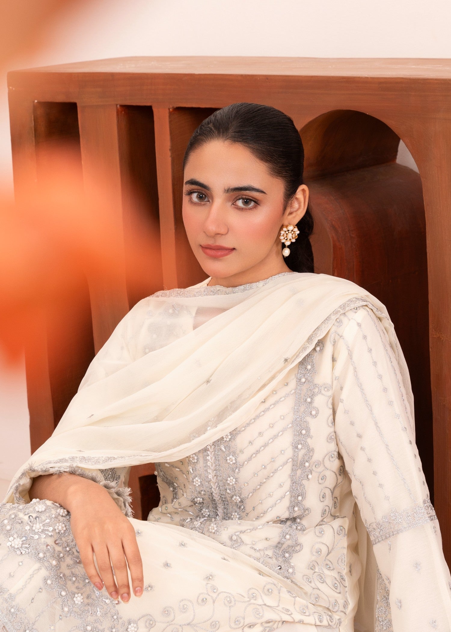 RUBBY FERRY CLOTHING JUMMA CHIFFON CREAM Women 3pcs