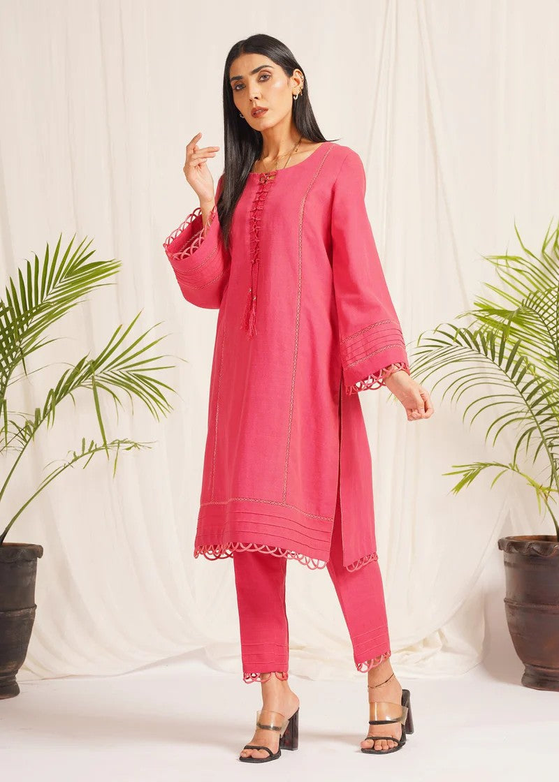 Mehryam Collection Pink Khaddar Dress Women 2pcs