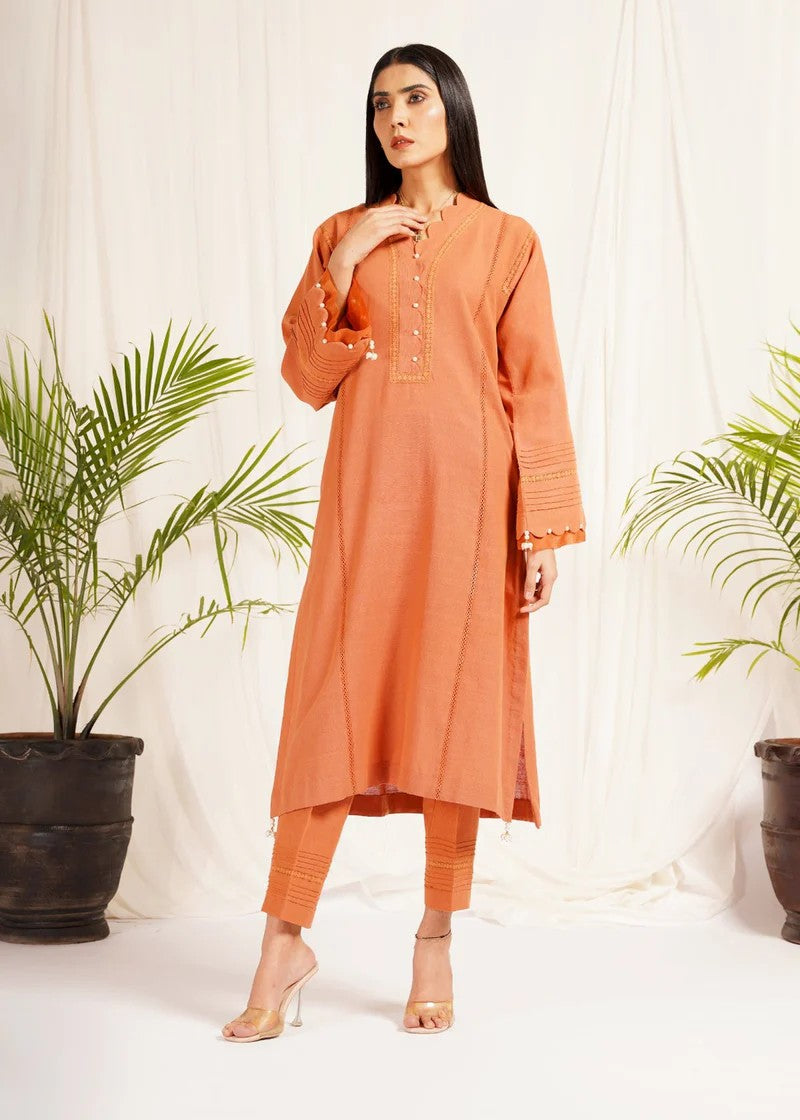 Mehryam Collection Light Coral Khaddar Women 2pcs