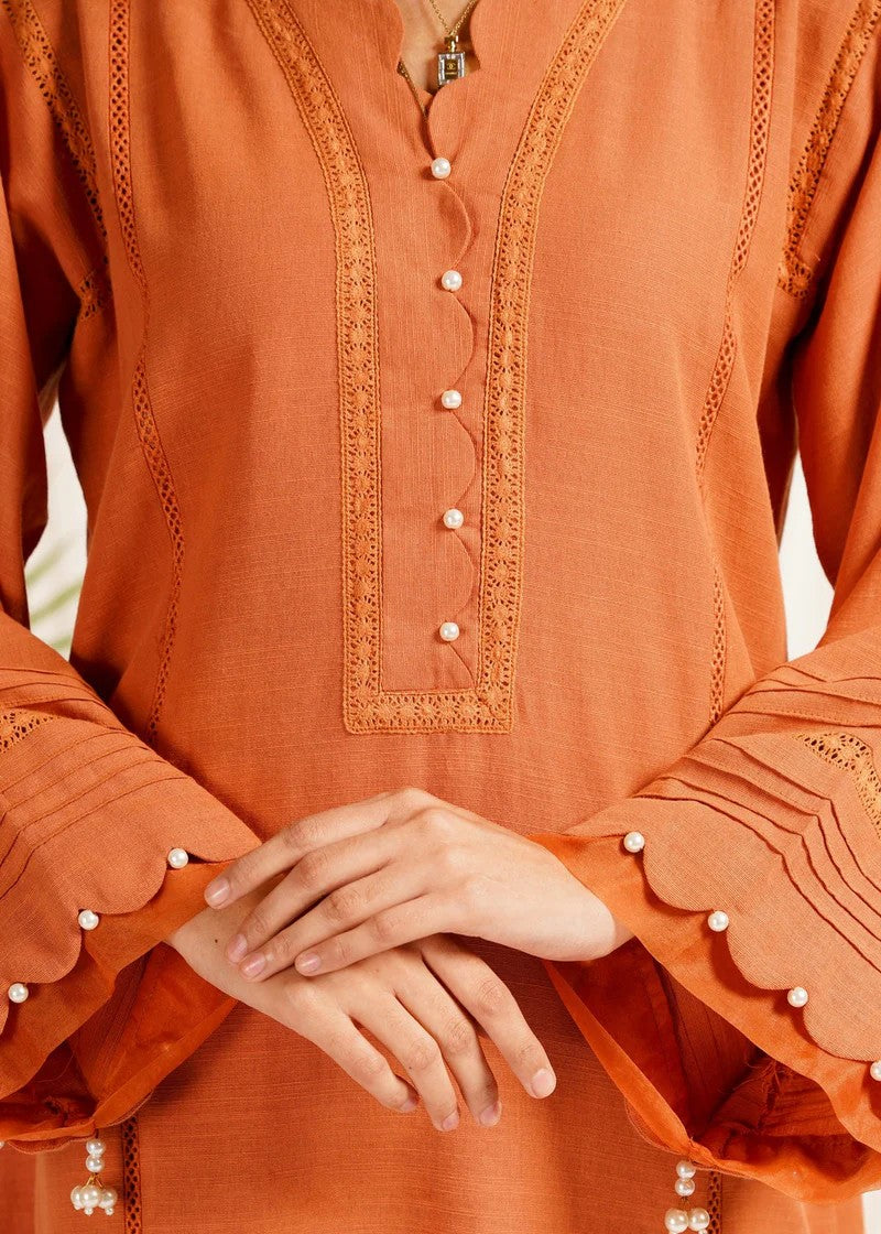 Mehryam Collection Light Coral Khaddar Women 2pcs