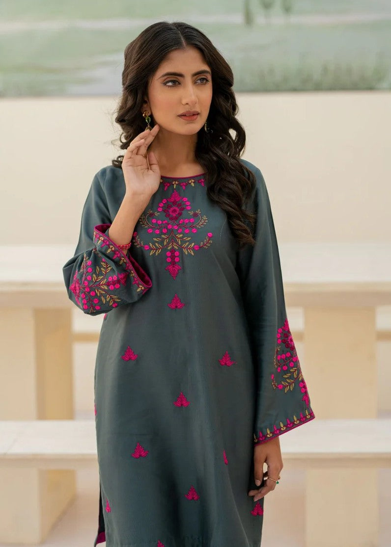 Mehryam Collection GREY COTTEL EMBROIDED READY TO WEAR Women 2pcs