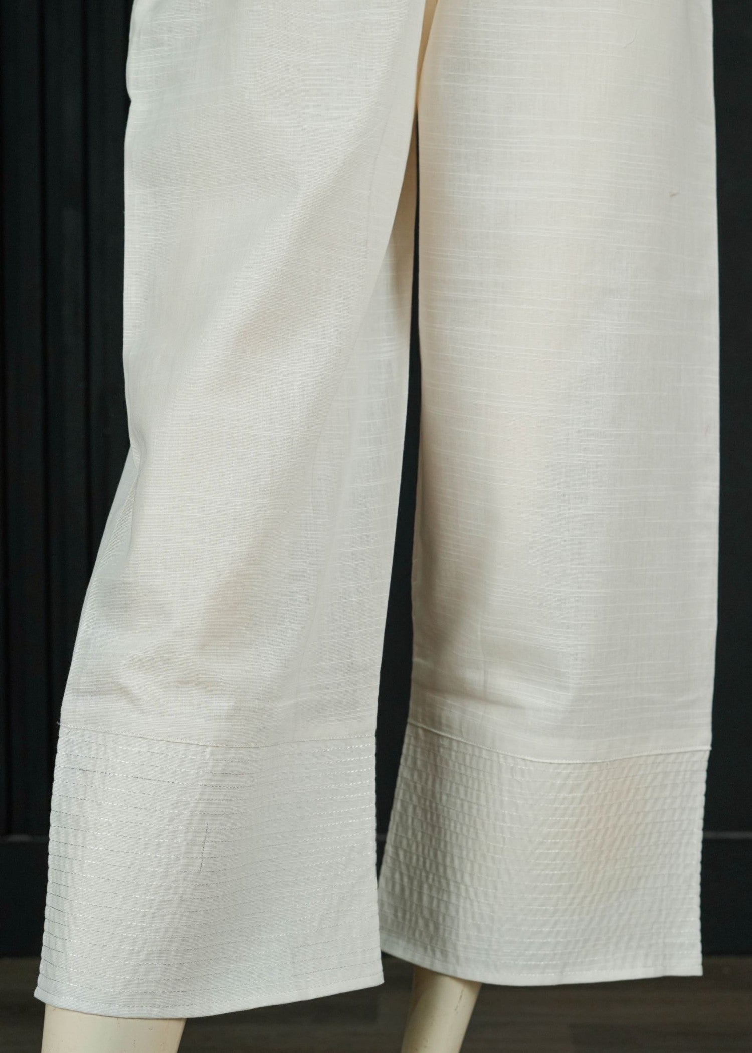 DECK UP Khaddar Culottes White Women 1pcs