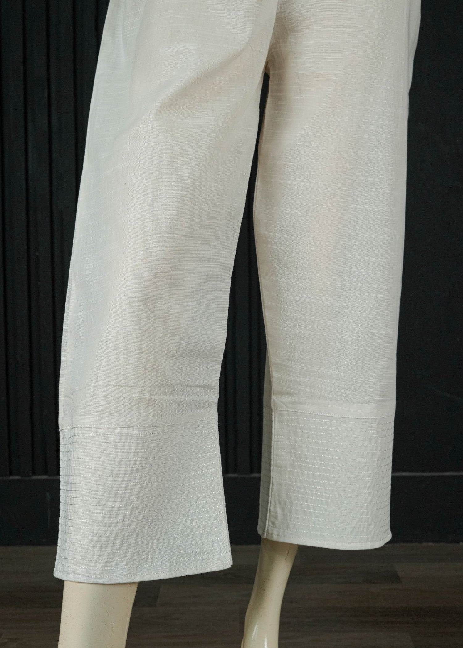 DECK UP Khaddar Culottes White Women 1pcs