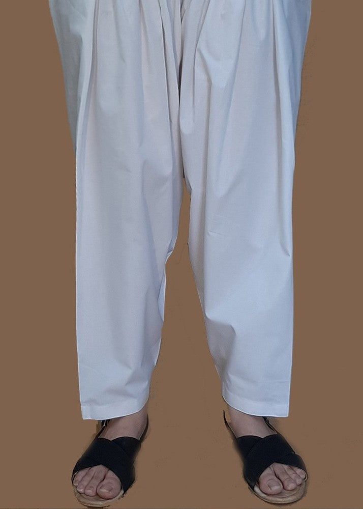 Zardi Lawn Shalwar Plain White ZSL29 Women 1pcs