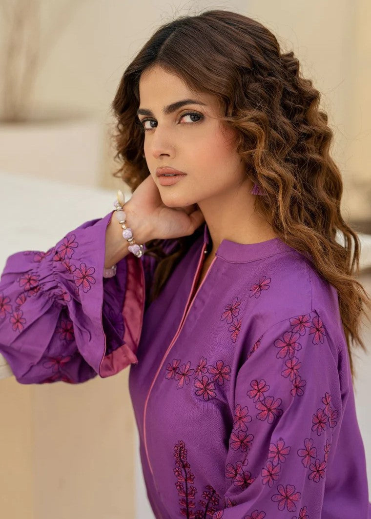Mehryam Collection Purple COTTEL EMBROIDED READY TO WEAR Women 2pcs